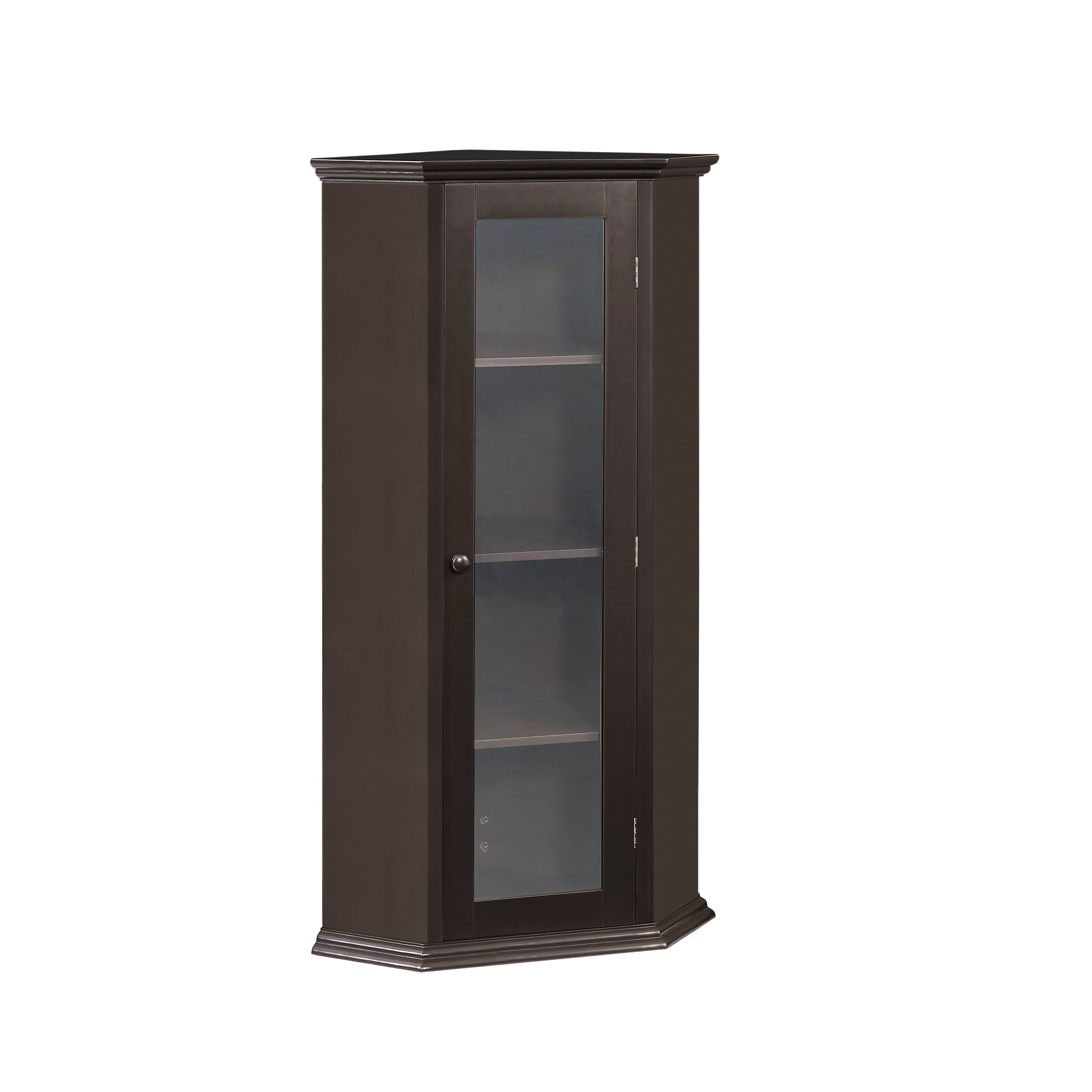 42" Tall Wood 1-door Bathroom Cabinet with Removable Shelf