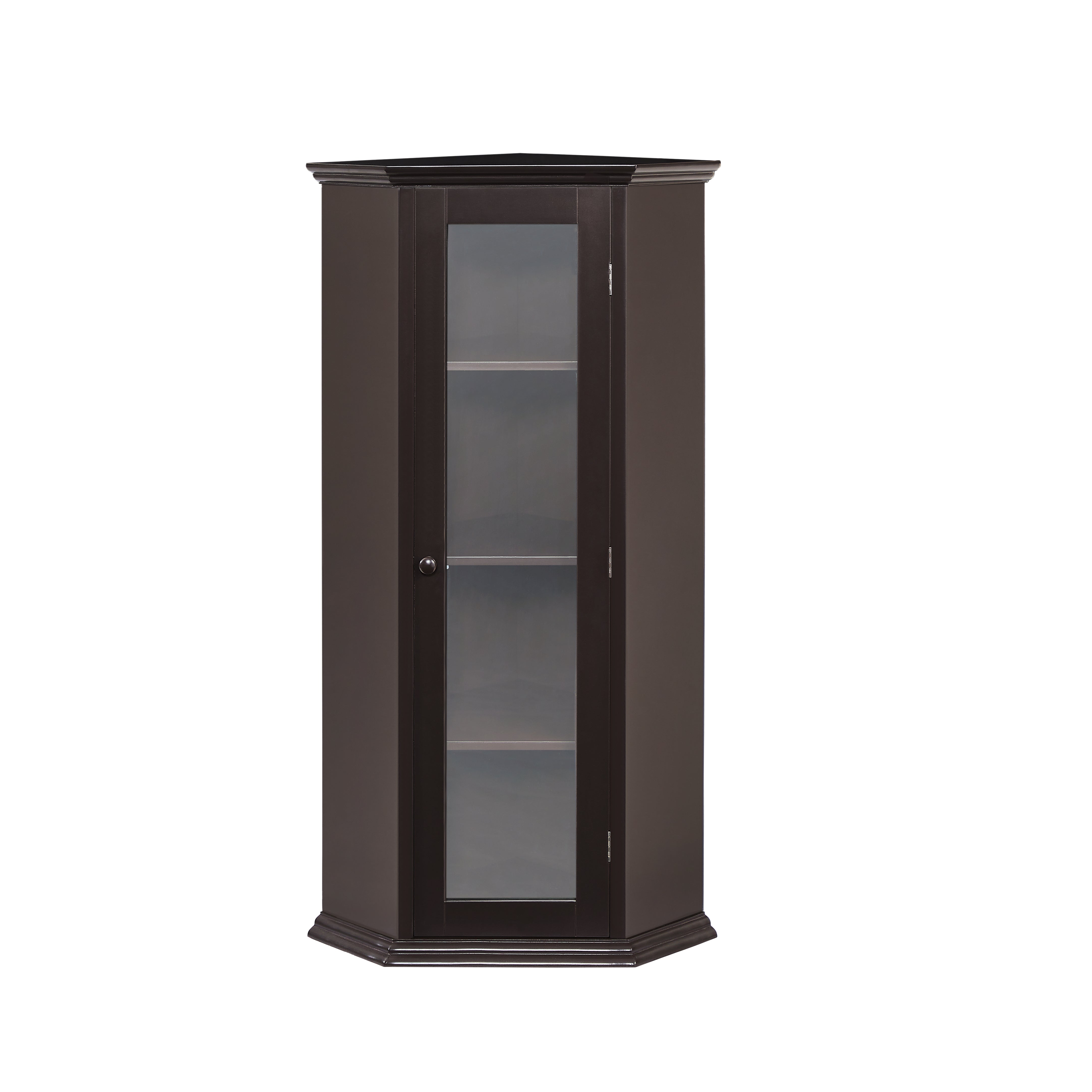 42" Tall Wood 1-door Bathroom Cabinet with Removable Shelf