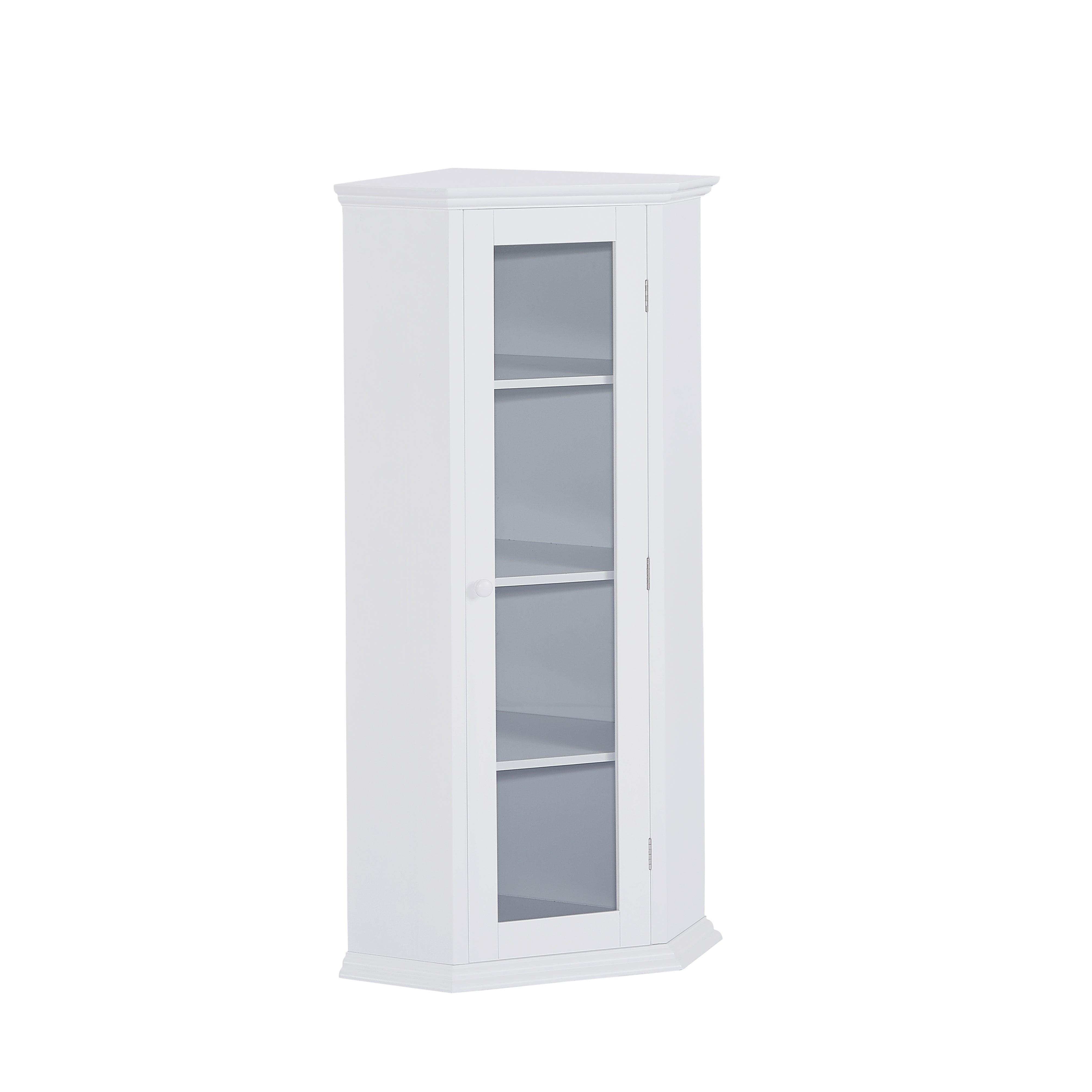 42" Tall Wood 1-door Bathroom Cabinet with Removable Shelf