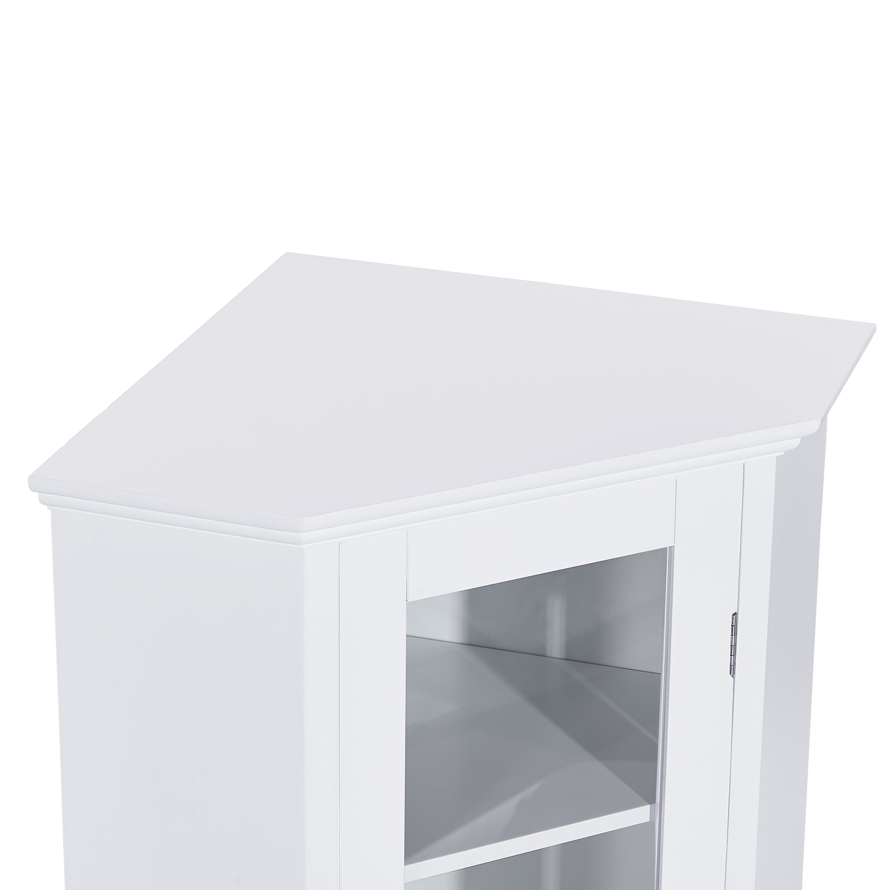 42" Tall Wood 1-door Bathroom Cabinet with Removable Shelf