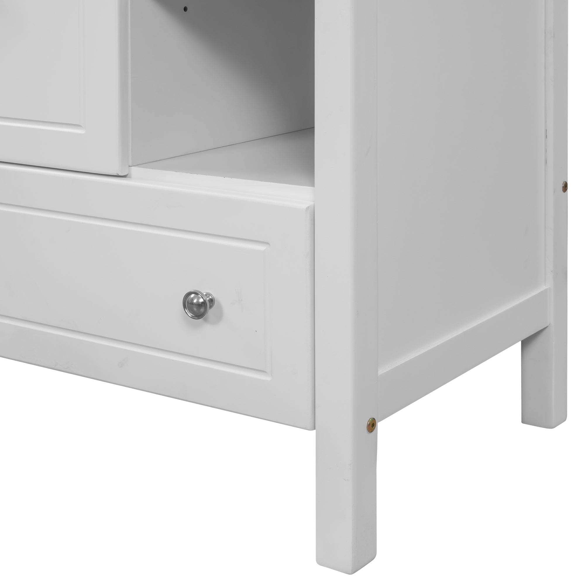 30 in. W x 18. in D. x 32 in. H Bath Vanity with White Ceramic Top