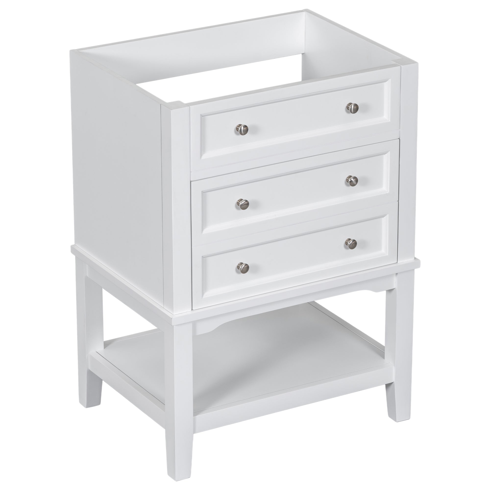 24 in. W x 33 in. H MDF Freestanding Bathroom Vanity Base in White