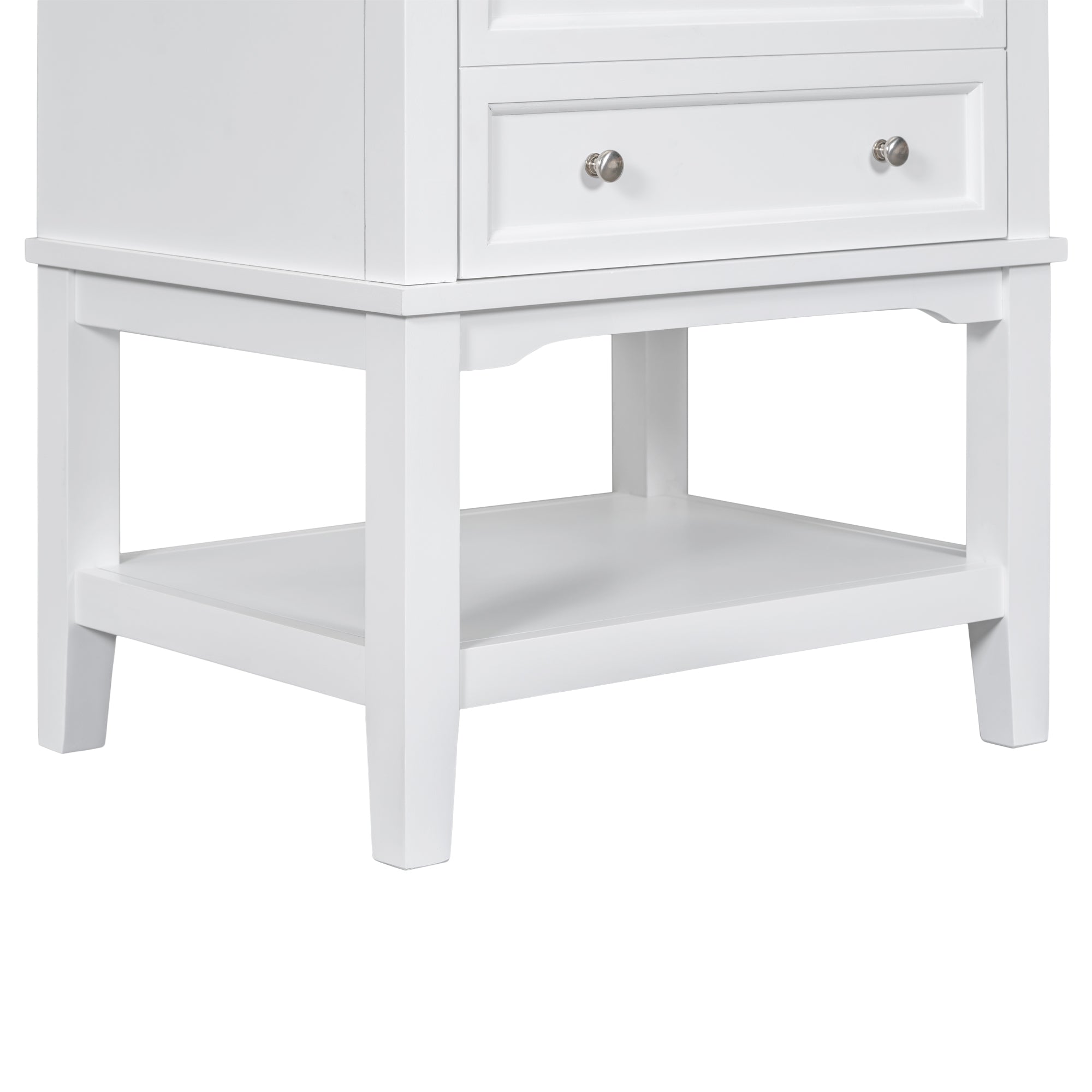 24 in. W x 33 in. H MDF Freestanding Bathroom Vanity Base in White
