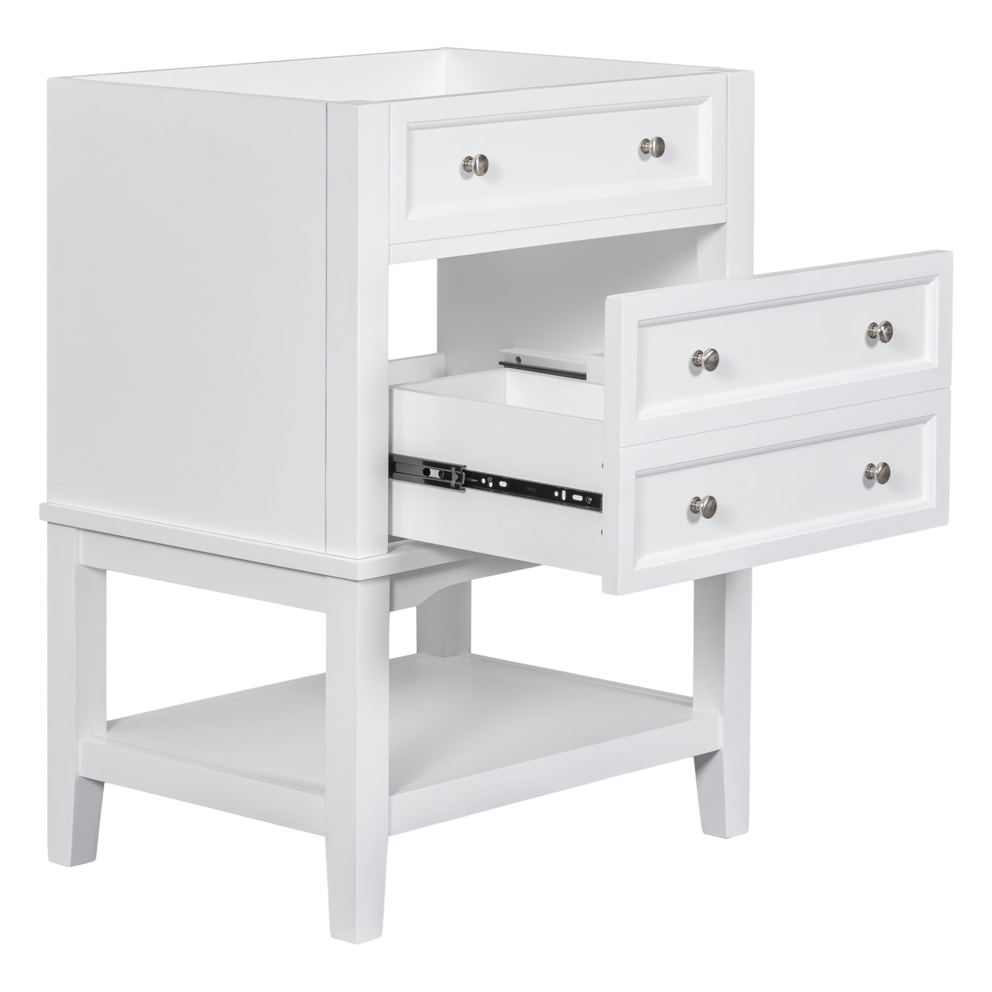 24 in. W x 33 in. H MDF Freestanding Bathroom Vanity Base in White