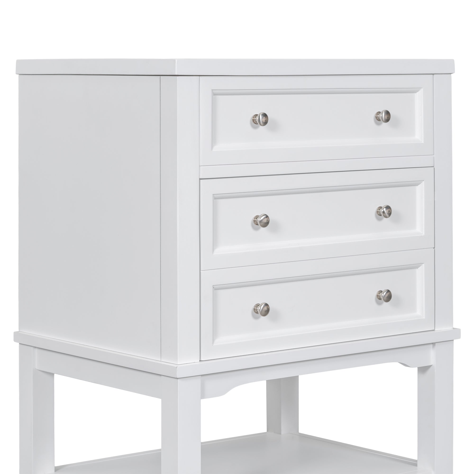 24 in. W x 33 in. H MDF Freestanding Bathroom Vanity Base in White