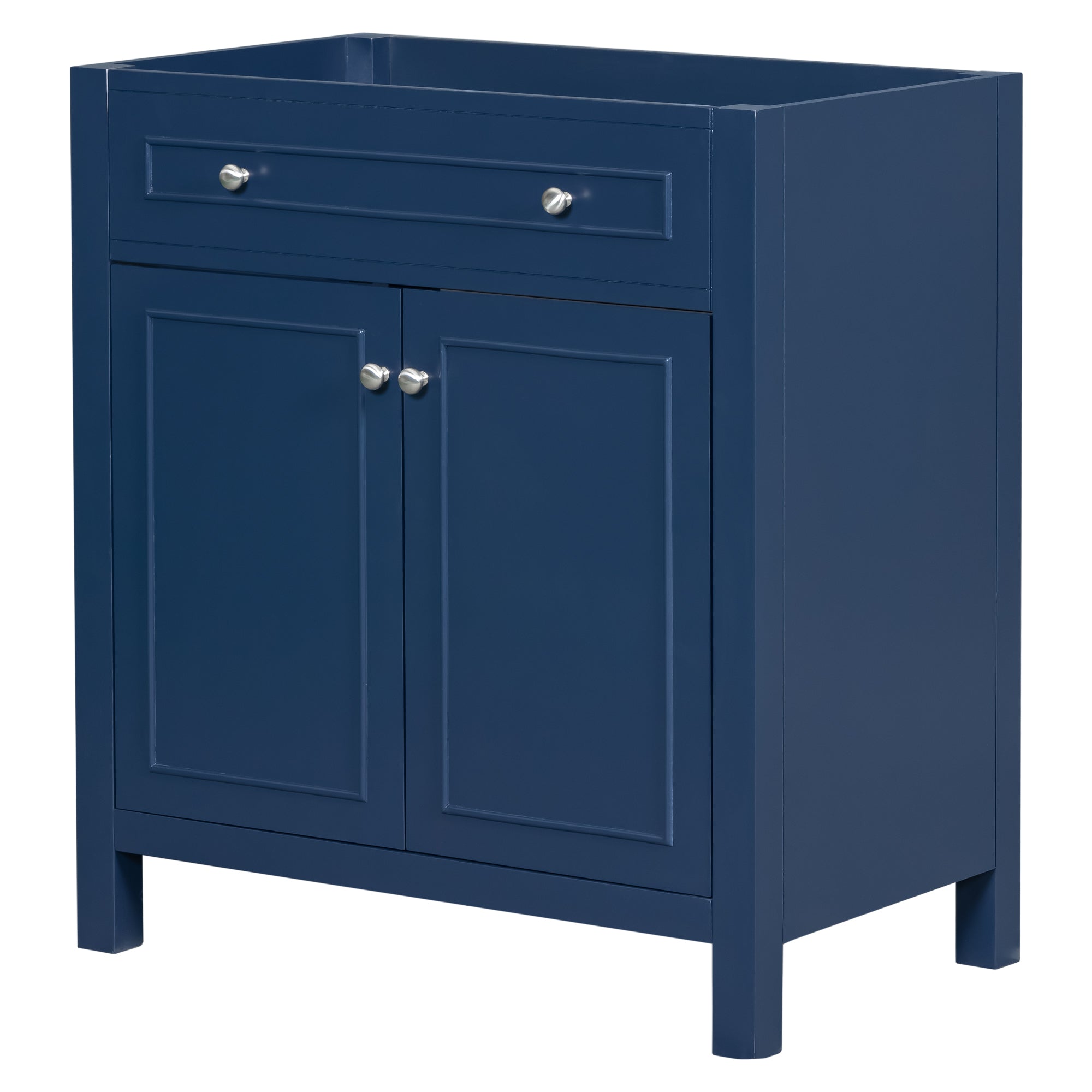 30 Inches MDF Freestanding Bathroom Vanity Base with Adjustable Shelf