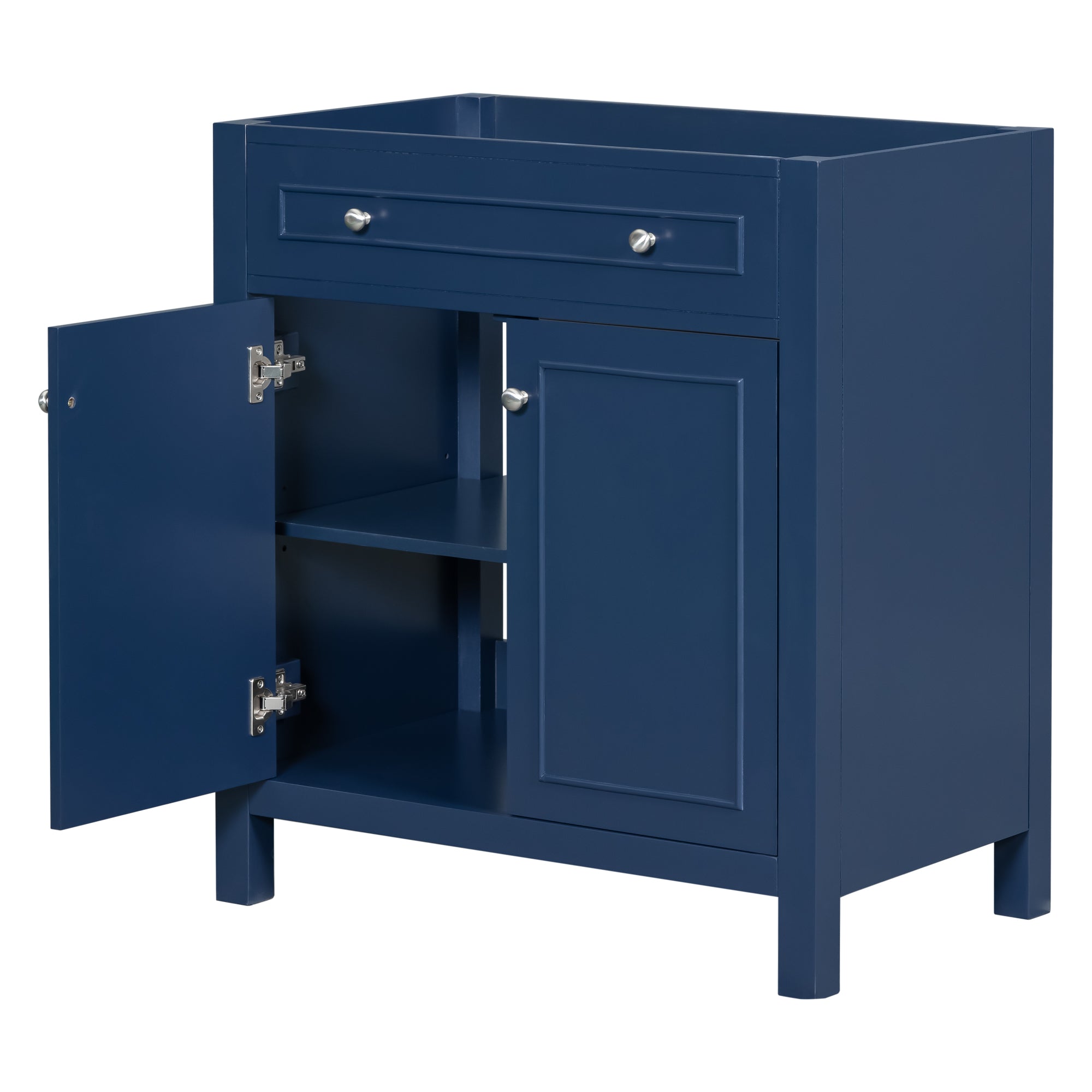 30 Inches MDF Freestanding Bathroom Vanity Base with Adjustable Shelf