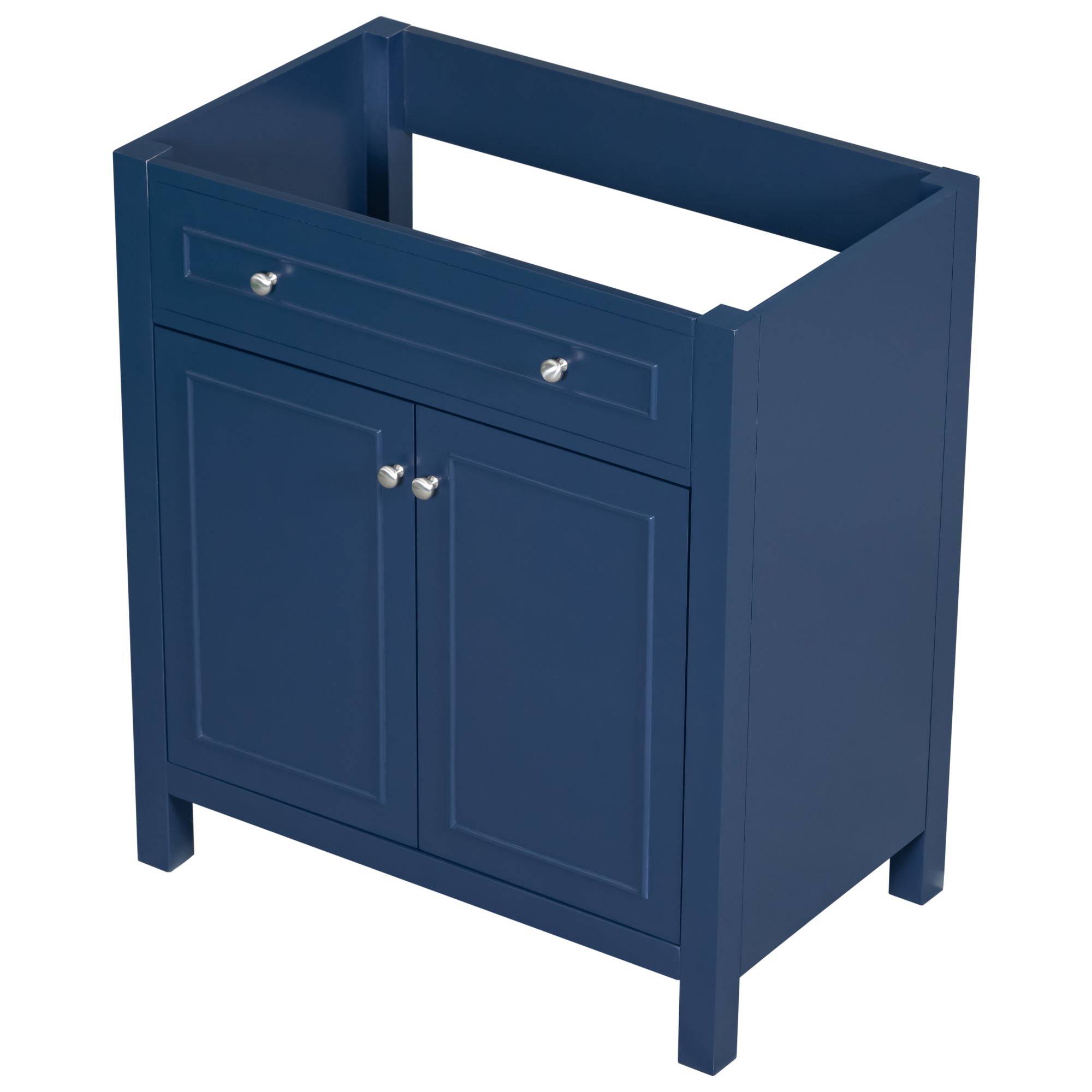 30 Inches MDF Freestanding Bathroom Vanity Base with Adjustable Shelf