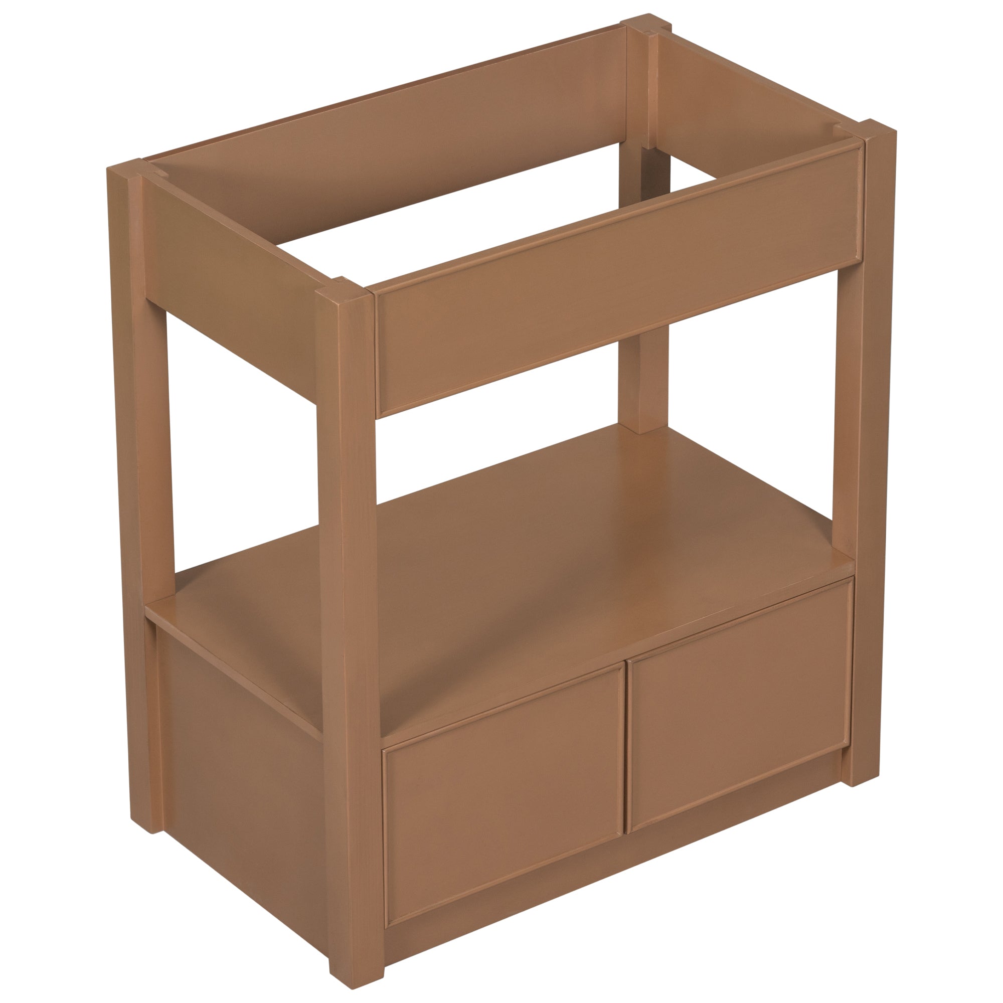 30 Inches MDF Freestanding Bathroom Vanity Set with Open Storage Shelf