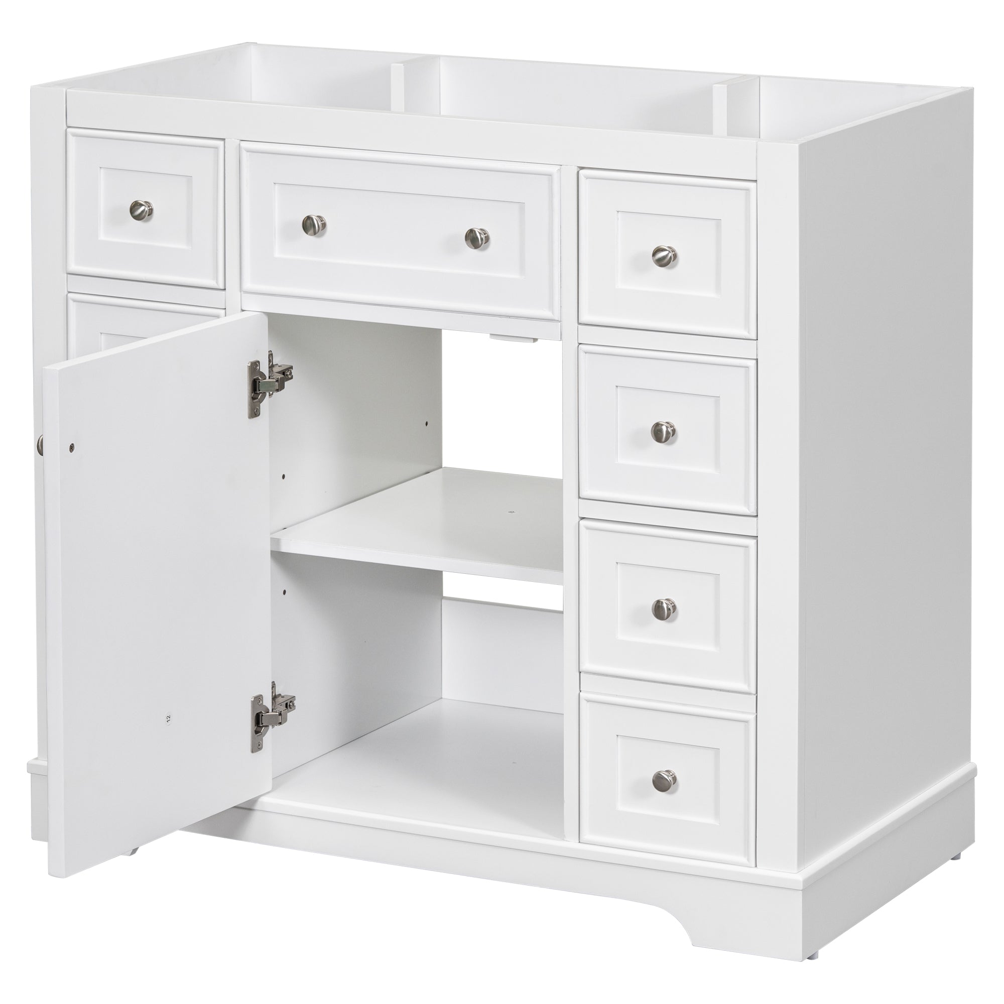 36 in. The Freestanding Bath Vanity Base without Top in White
