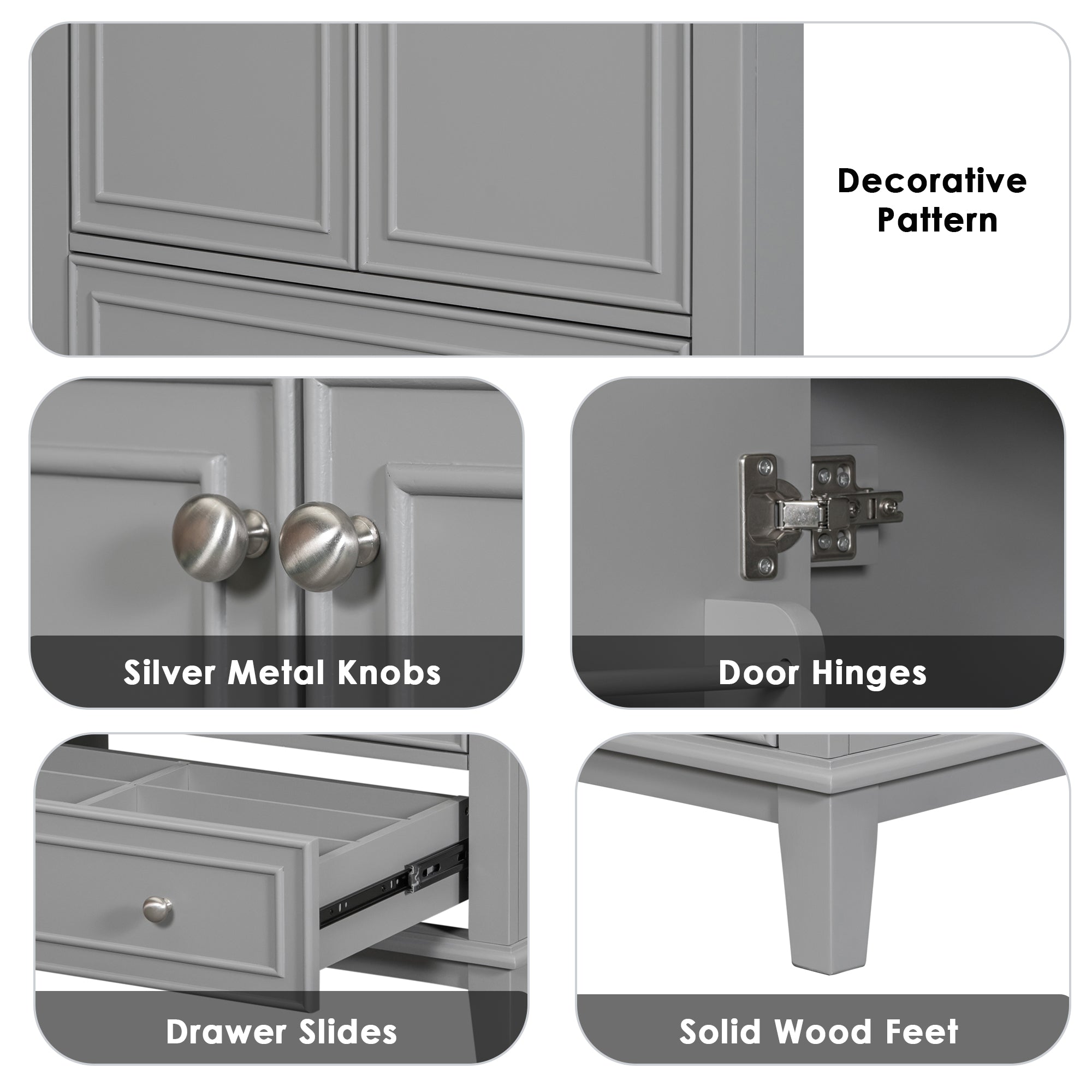 30 in. W x 18 in. D x 34 in. H Freestanding Bath Vanity Cabinet without Top