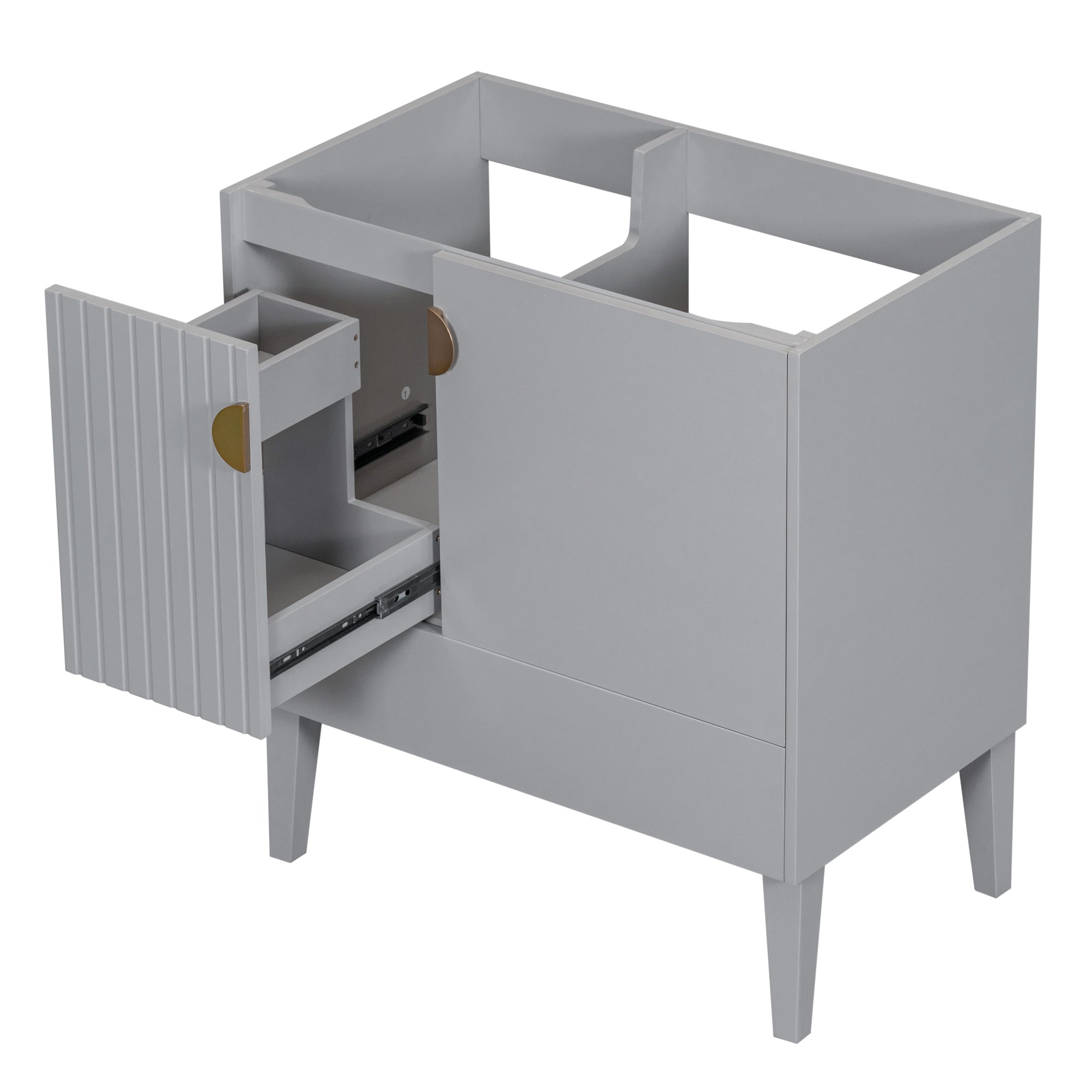 30 in. W x 18 in. D x 32 in. H Freestanding Bath Vanity Base without Top in Grey