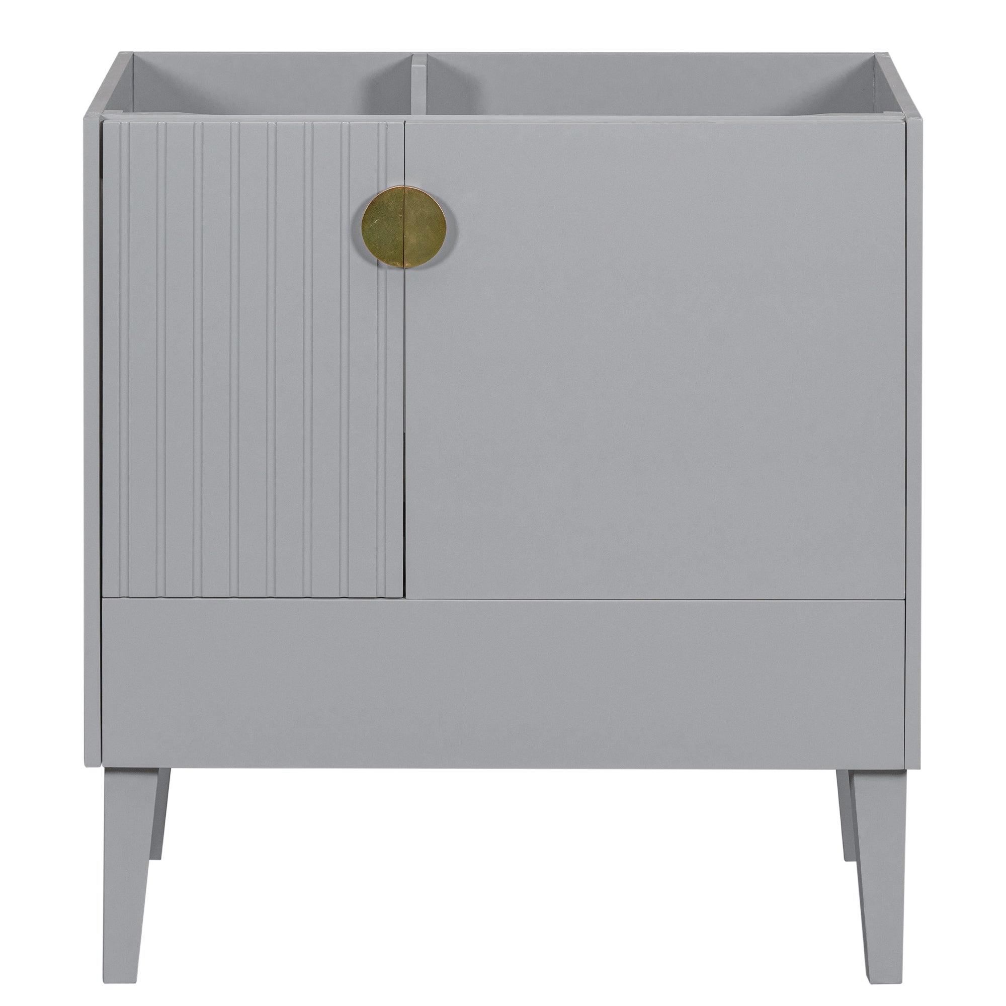 30 in. W x 18 in. D x 32 in. H Freestanding Bath Vanity Base without Top in Grey