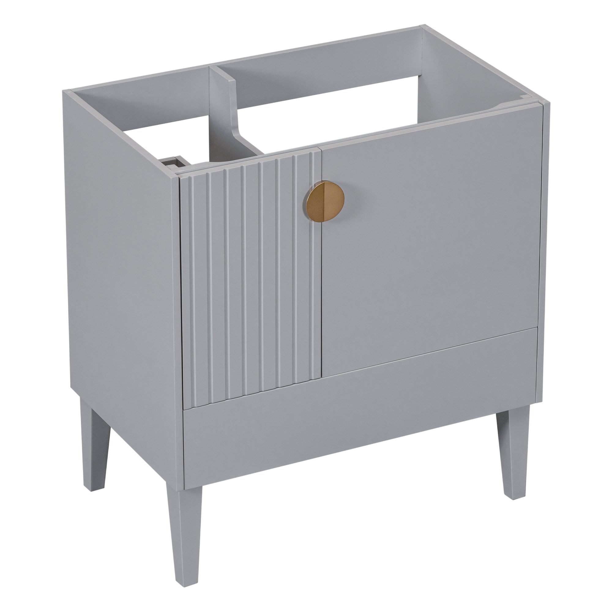 30 in. W x 18 in. D x 32 in. H Freestanding Bath Vanity Base without Top in Grey