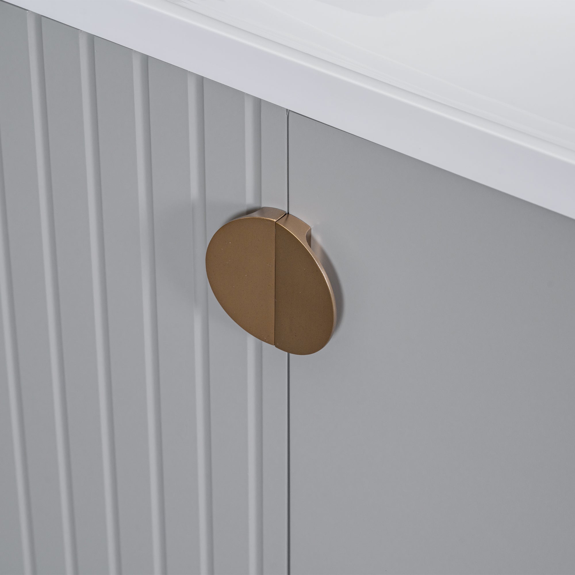 30 in. W x 18 in. D x 32 in. H Freestanding Bath Vanity Base without Top in Grey