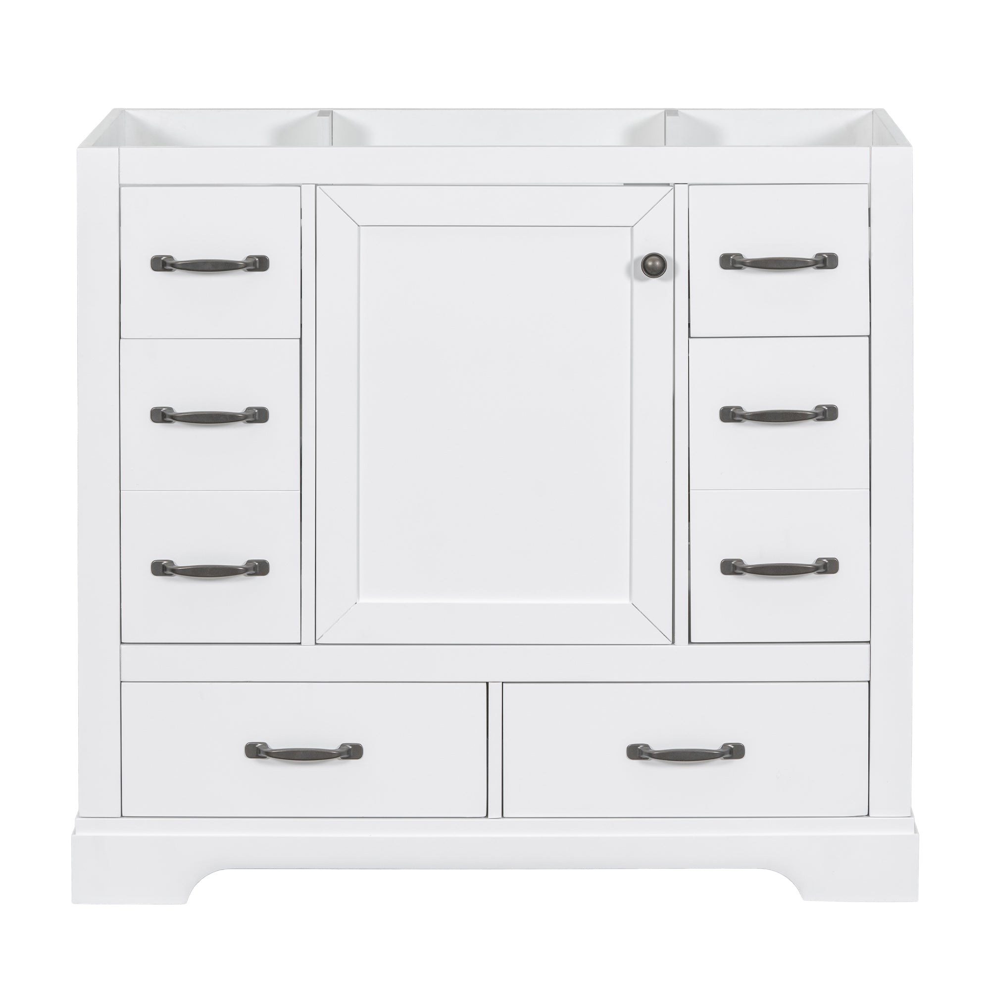 36 in. W x 18 in. D x 33 in. H Freestanding Bath Vanity Base without Top in White
