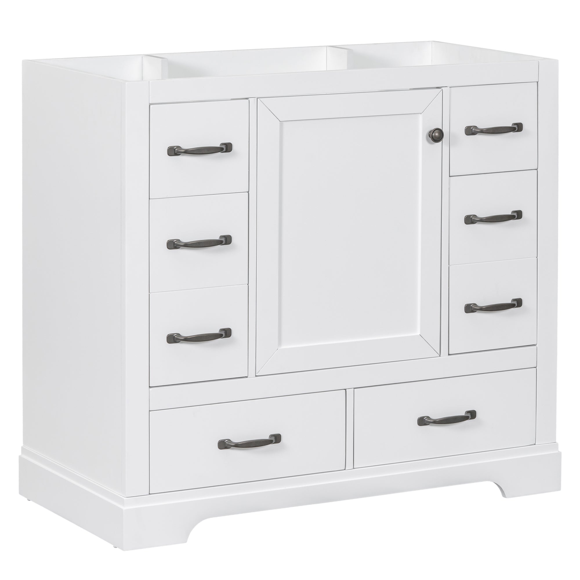 36 in. W x 18 in. D x 33 in. H Freestanding Bath Vanity Base without Top in White