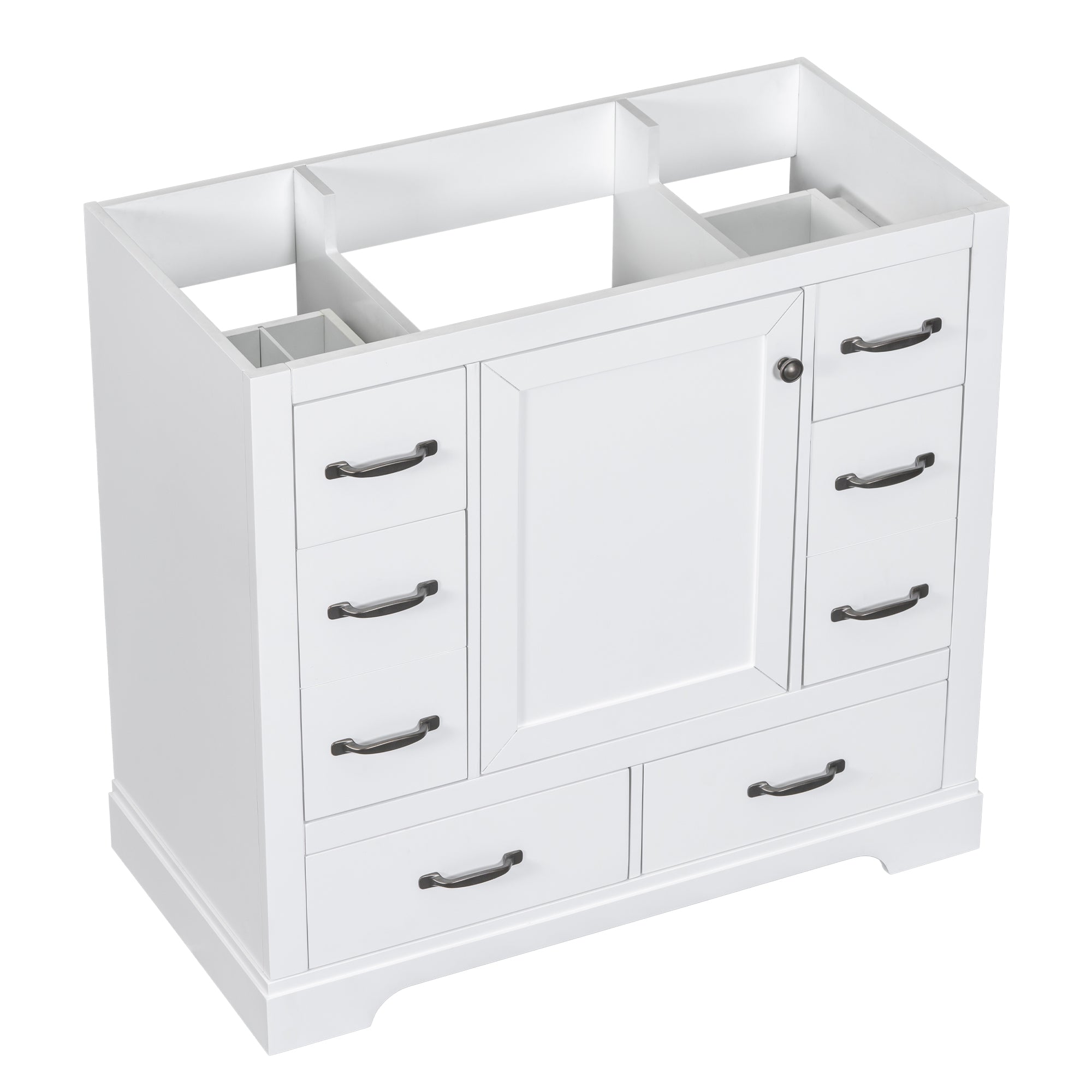 36 in. W x 18 in. D x 33 in. H Freestanding Bath Vanity Base without Top in White