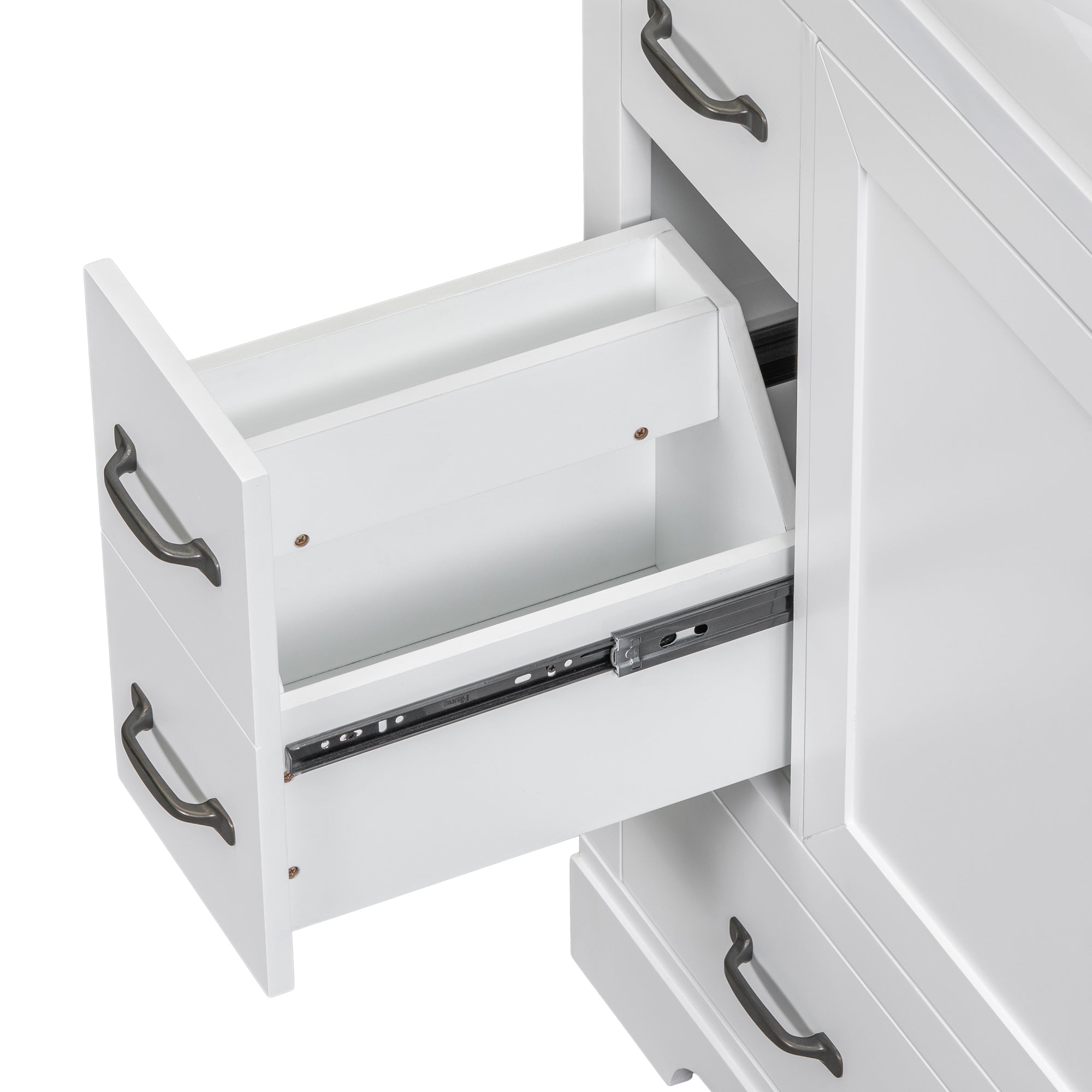 36 in. W x 18 in. D x 33 in. H Freestanding Bath Vanity Base without Top in White