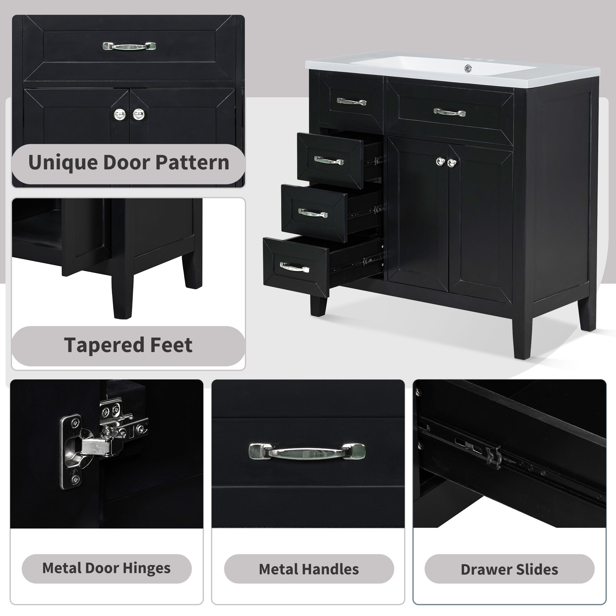 36 in. W x 18 in. D Bath Vanity Cabinet without Top