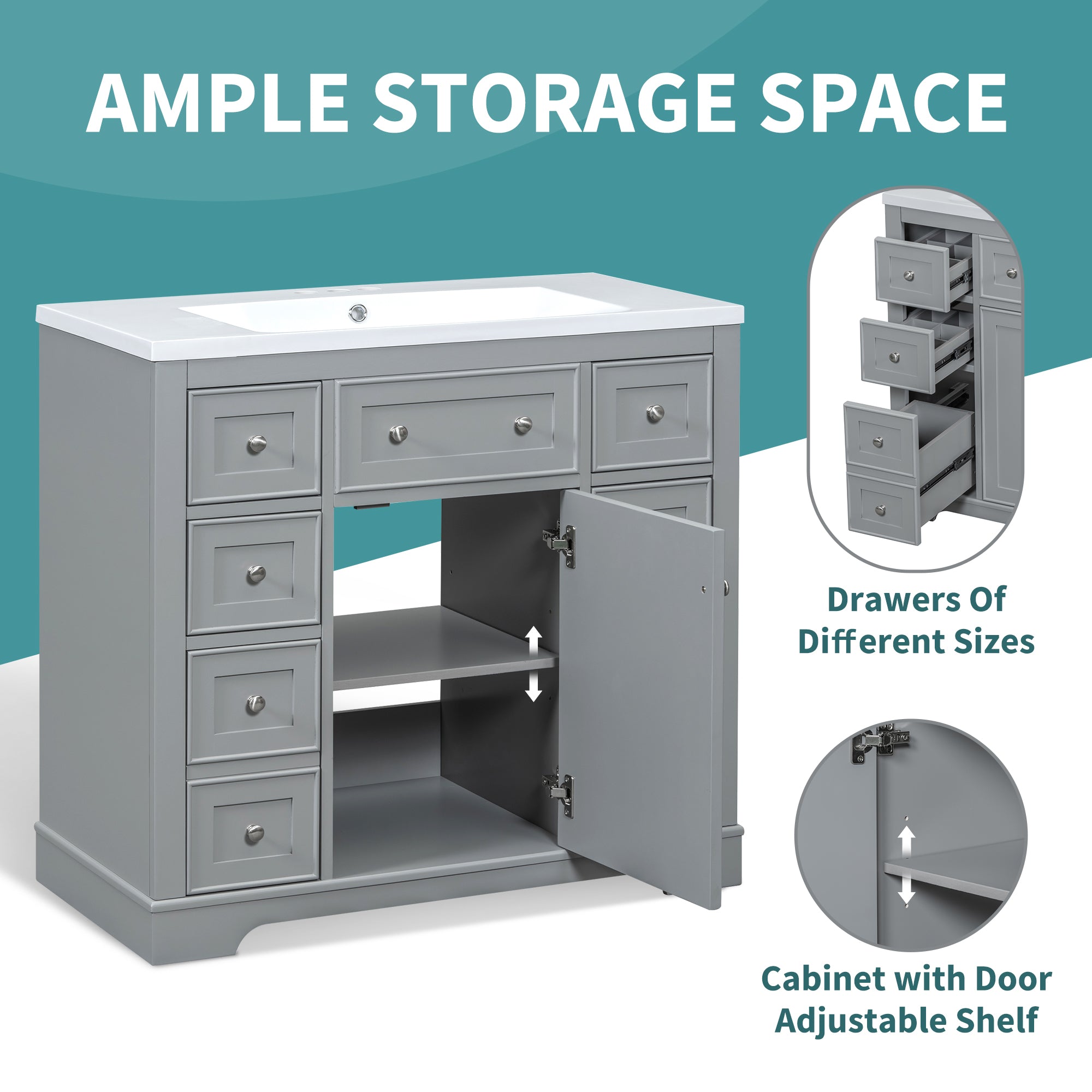 36 in. The Freestanding Bath Vanity Base without Top