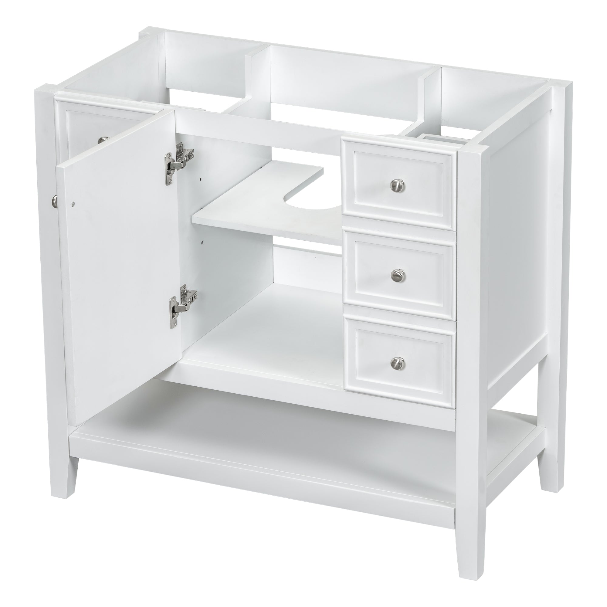 36 in. W x 18 in. D x 33 in. H Freestanding Bath Vanity Base without Top