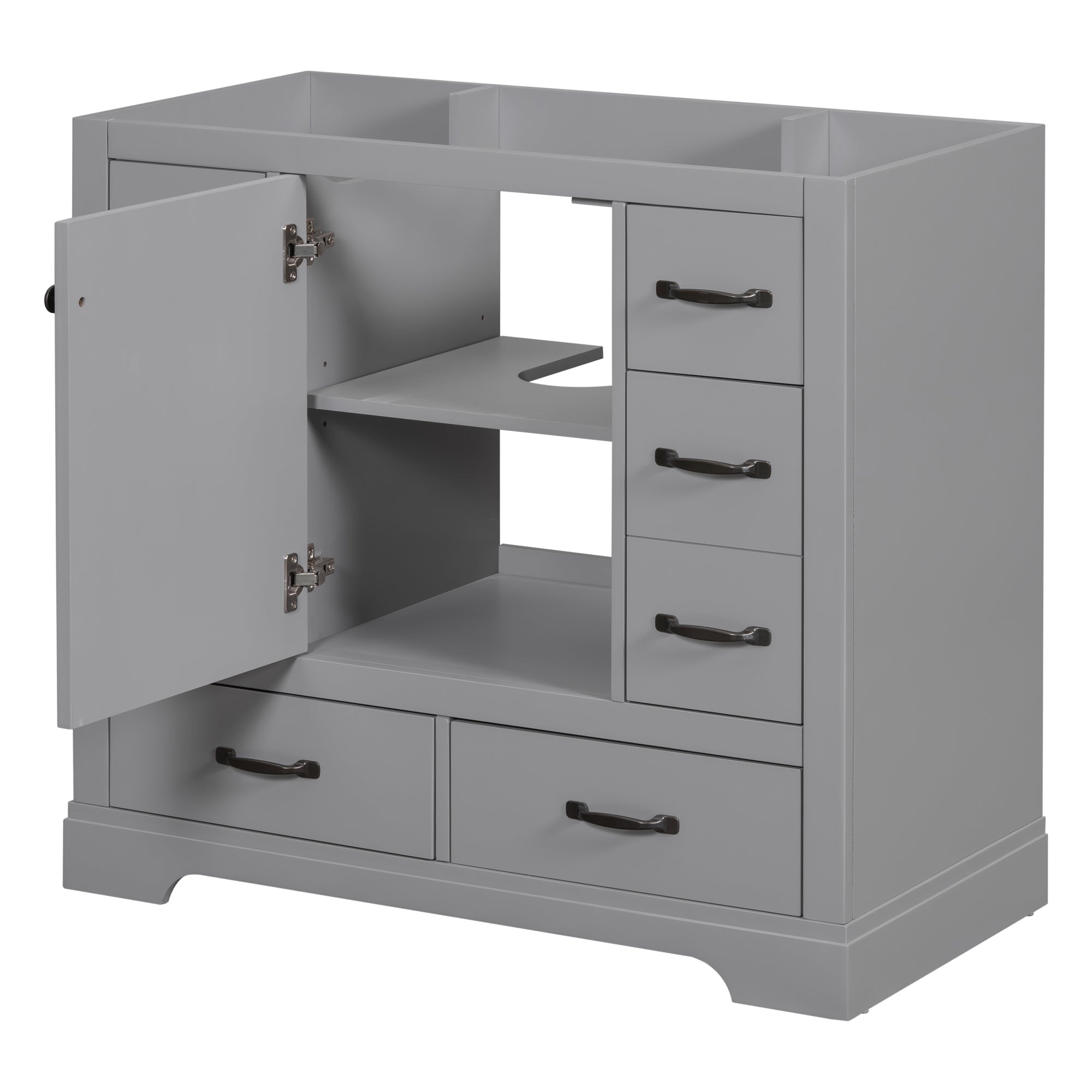 36 in. W x 18 in. D x 33 in. H Freestanding Bath Vanity Base without Top