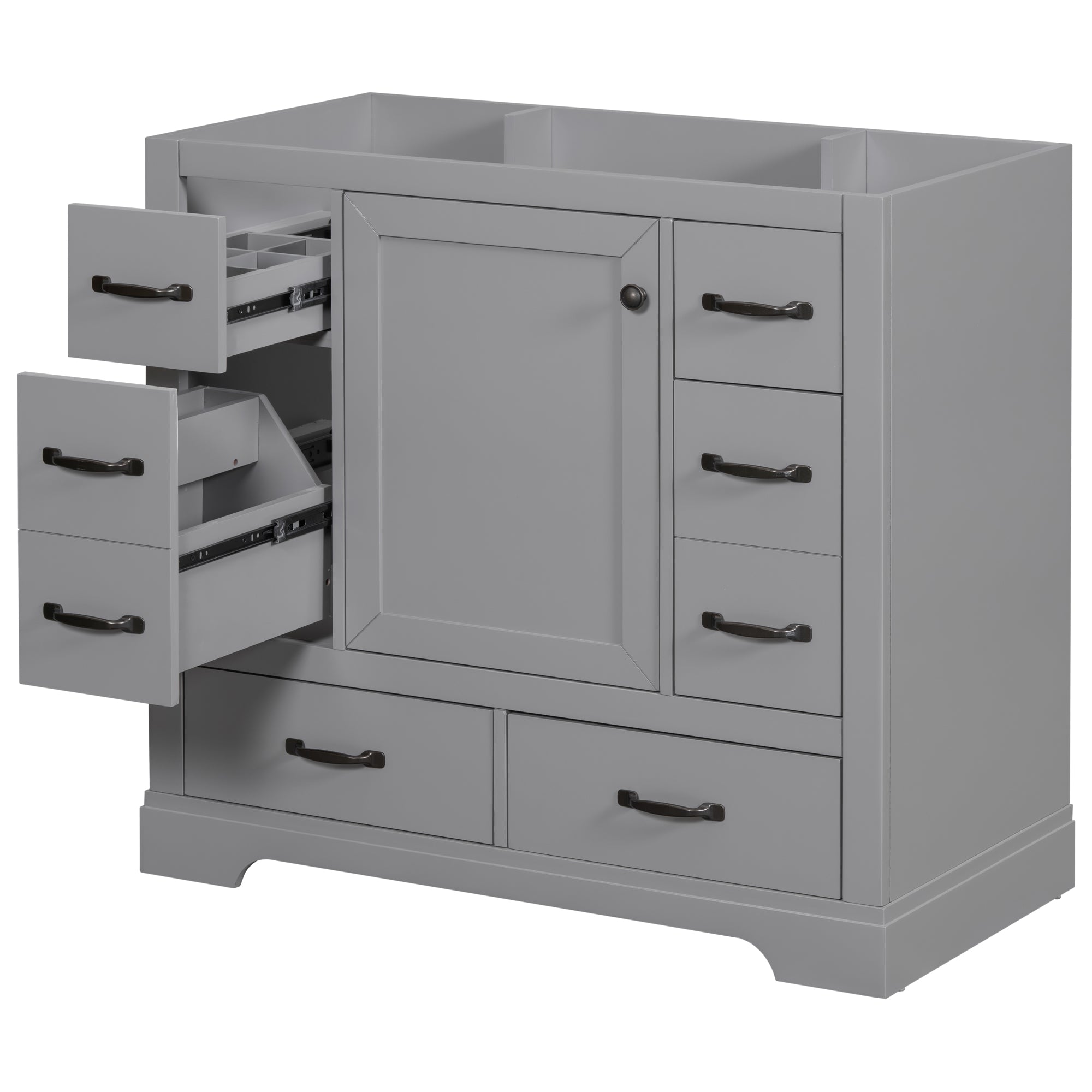 36 in. W x 18 in. D x 33 in. H Freestanding Bath Vanity Base without Top