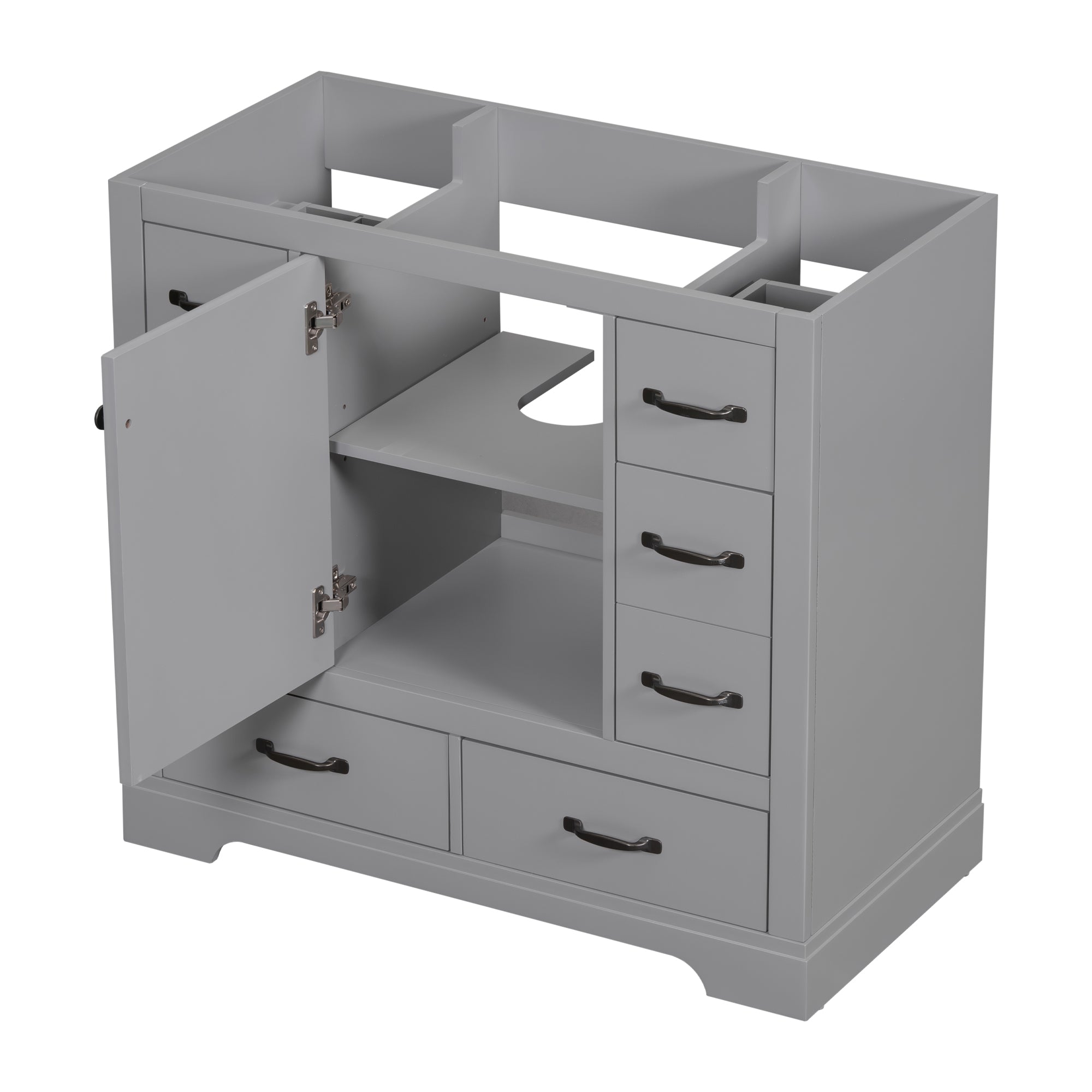36 in. W x 18 in. D x 33 in. H Freestanding Bath Vanity Base without Top