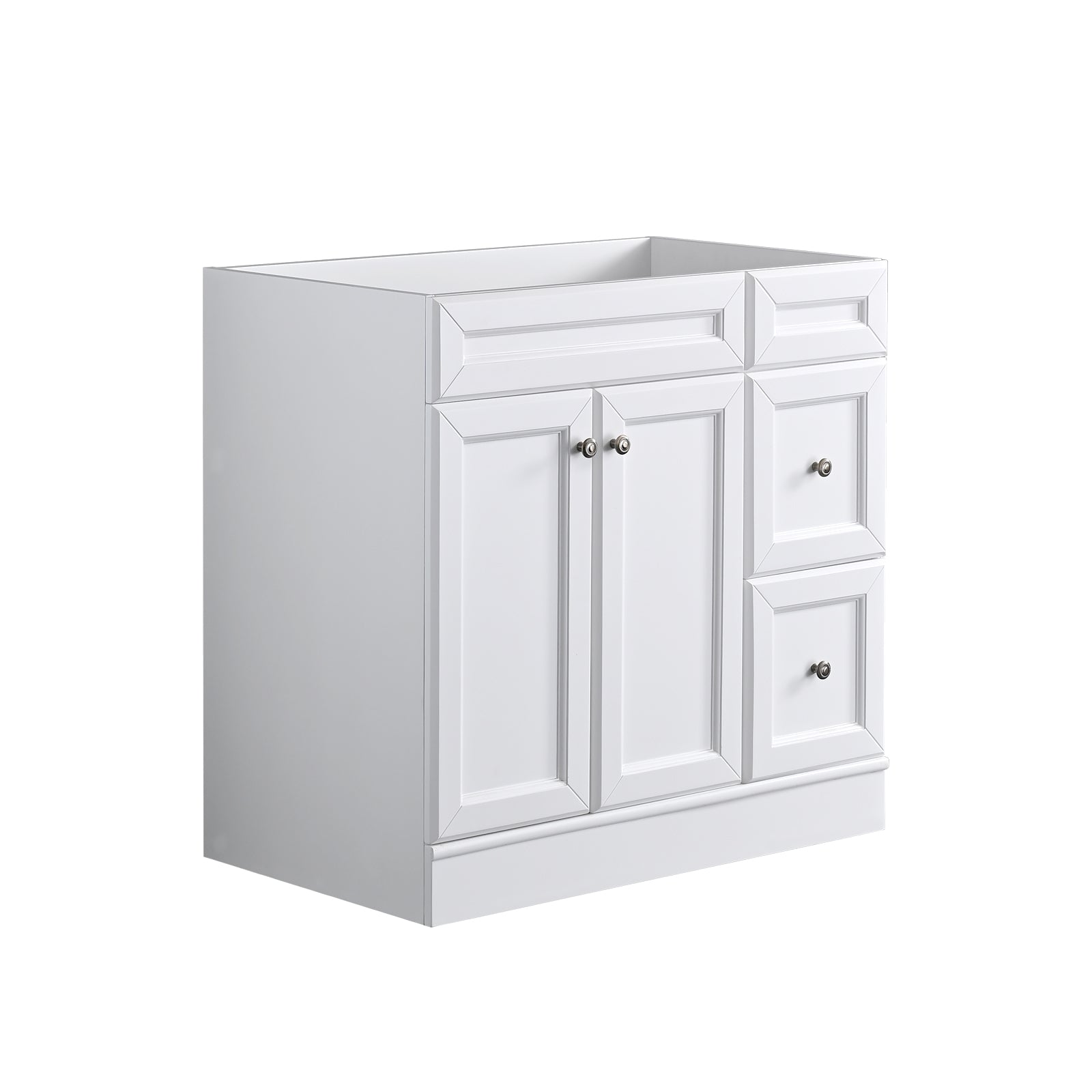 36 inch MDF Freestanding Bath Vanity Cabinet without Top in White
