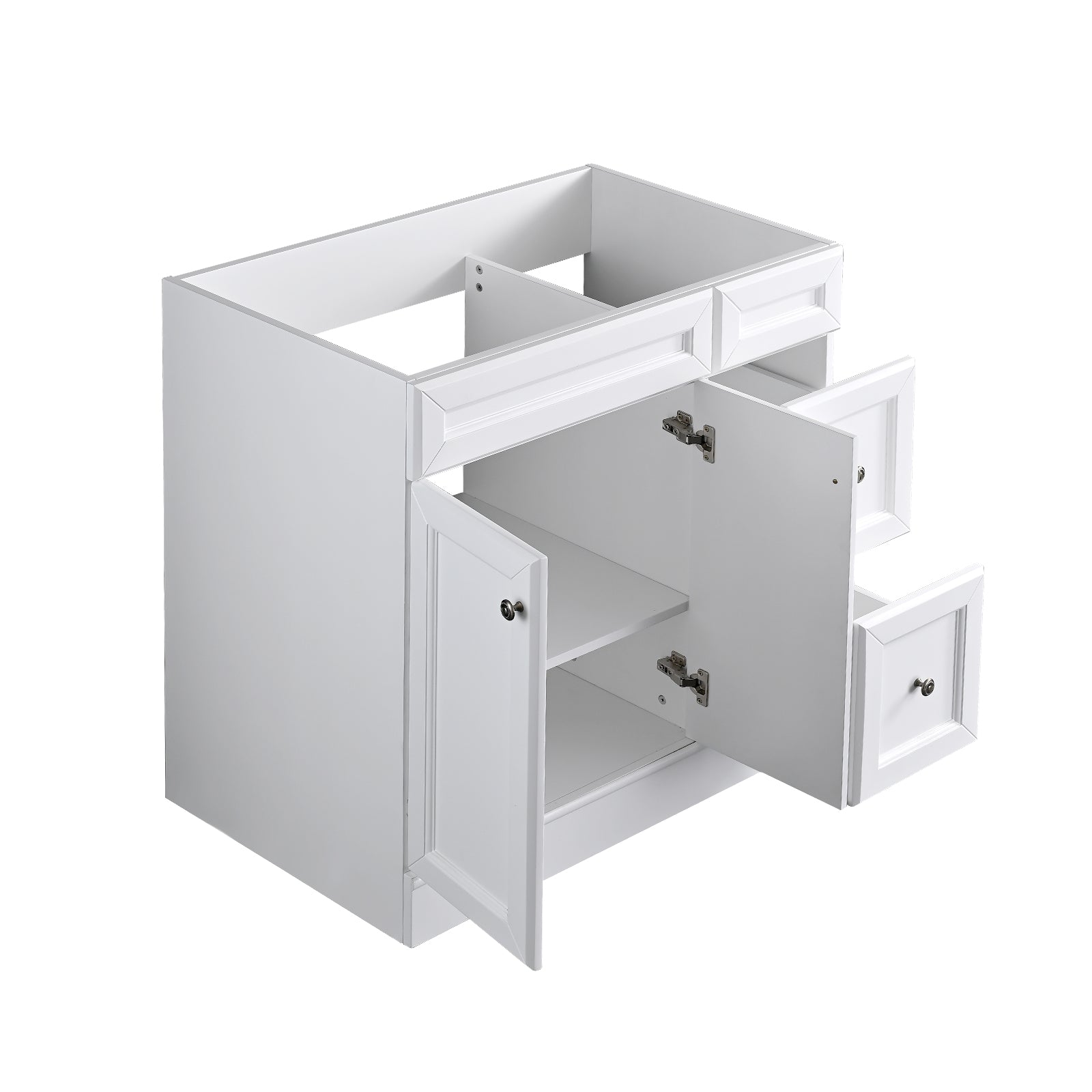 36 inch MDF Freestanding Bath Vanity Cabinet without Top in White