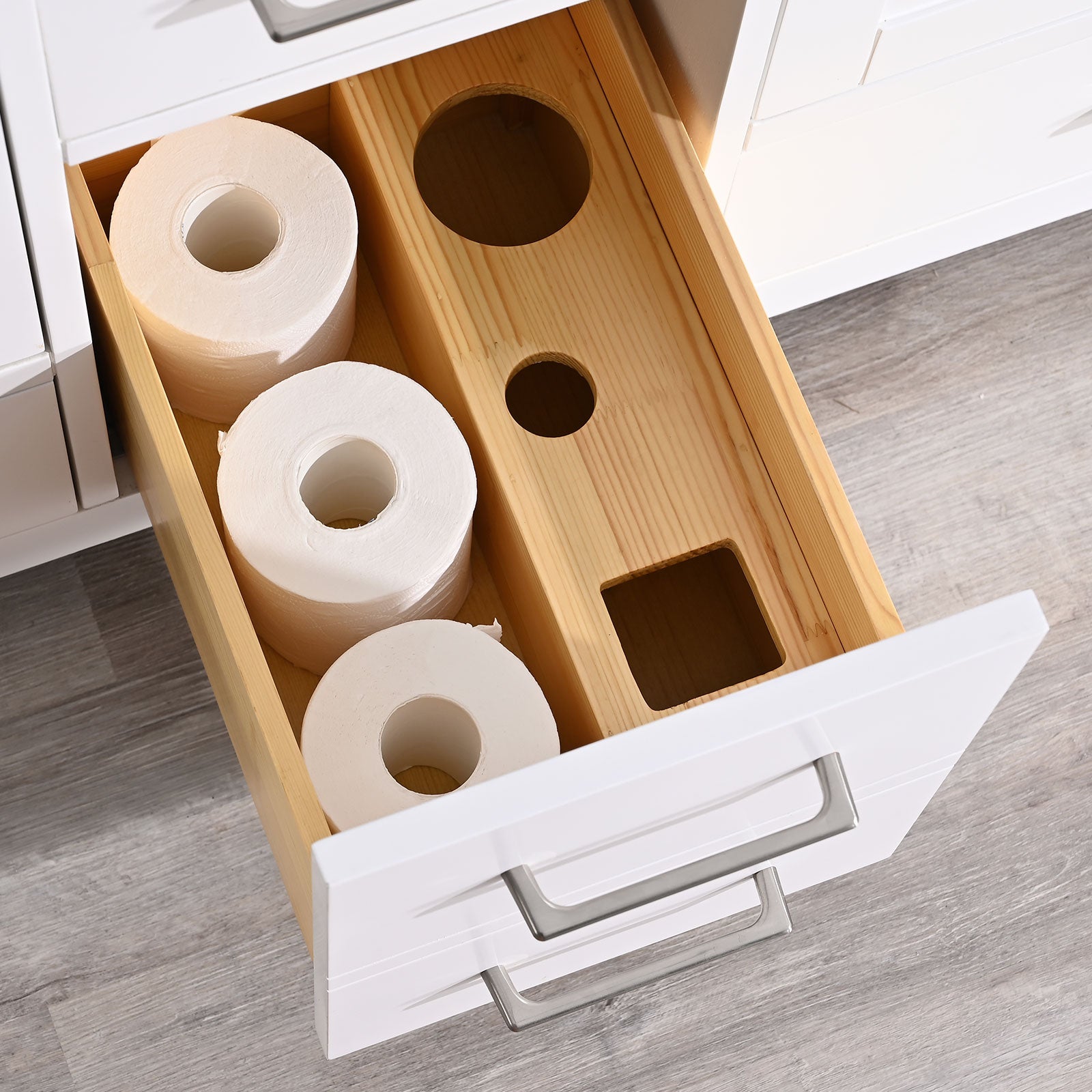 22 in. W x 60 in. D x 35 in. H Bath Vanity Cabinet without Top