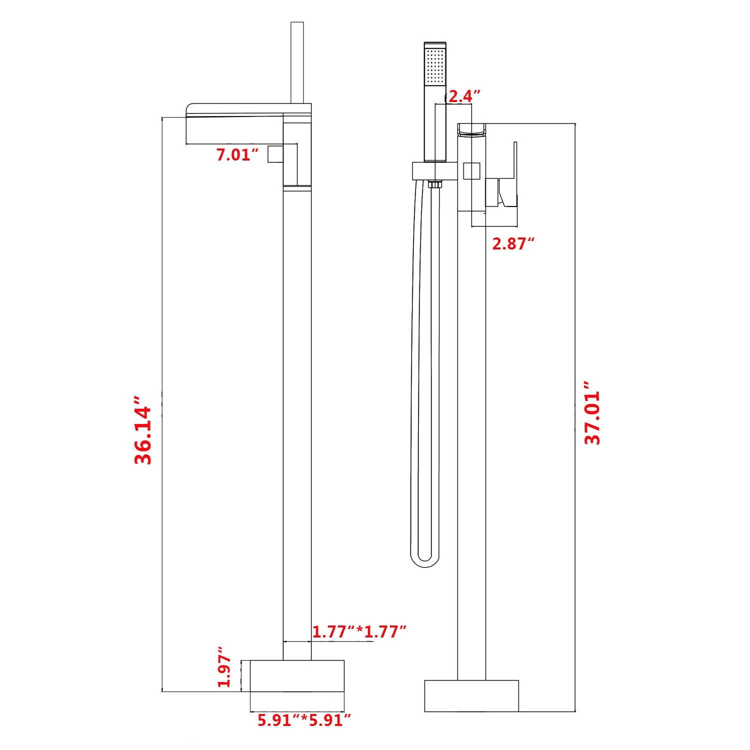Single Handle Single Hole Bathroom Faucet in Matte Black
