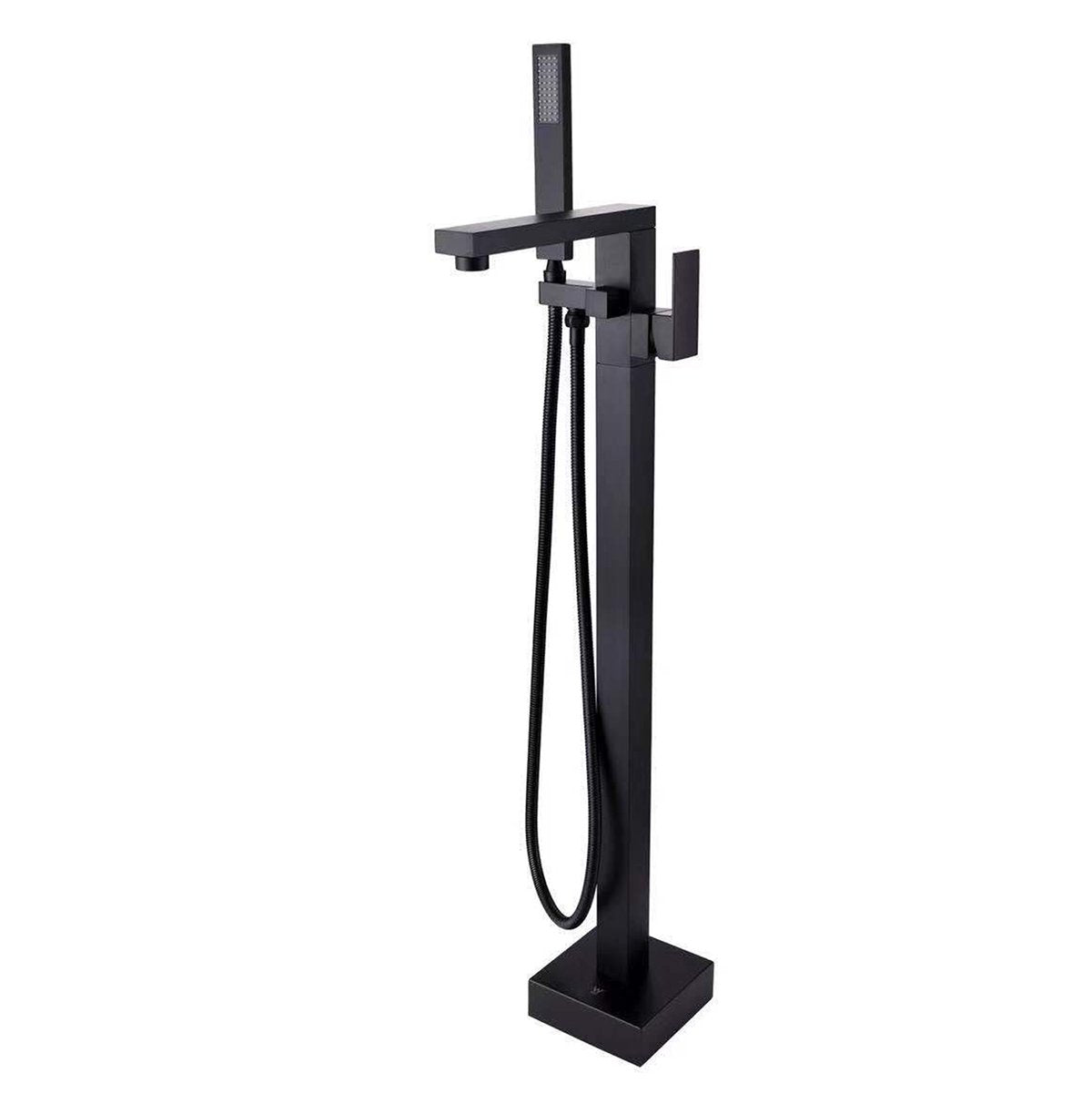 Single Handle Single Hole Bathroom Faucet in Matte Black