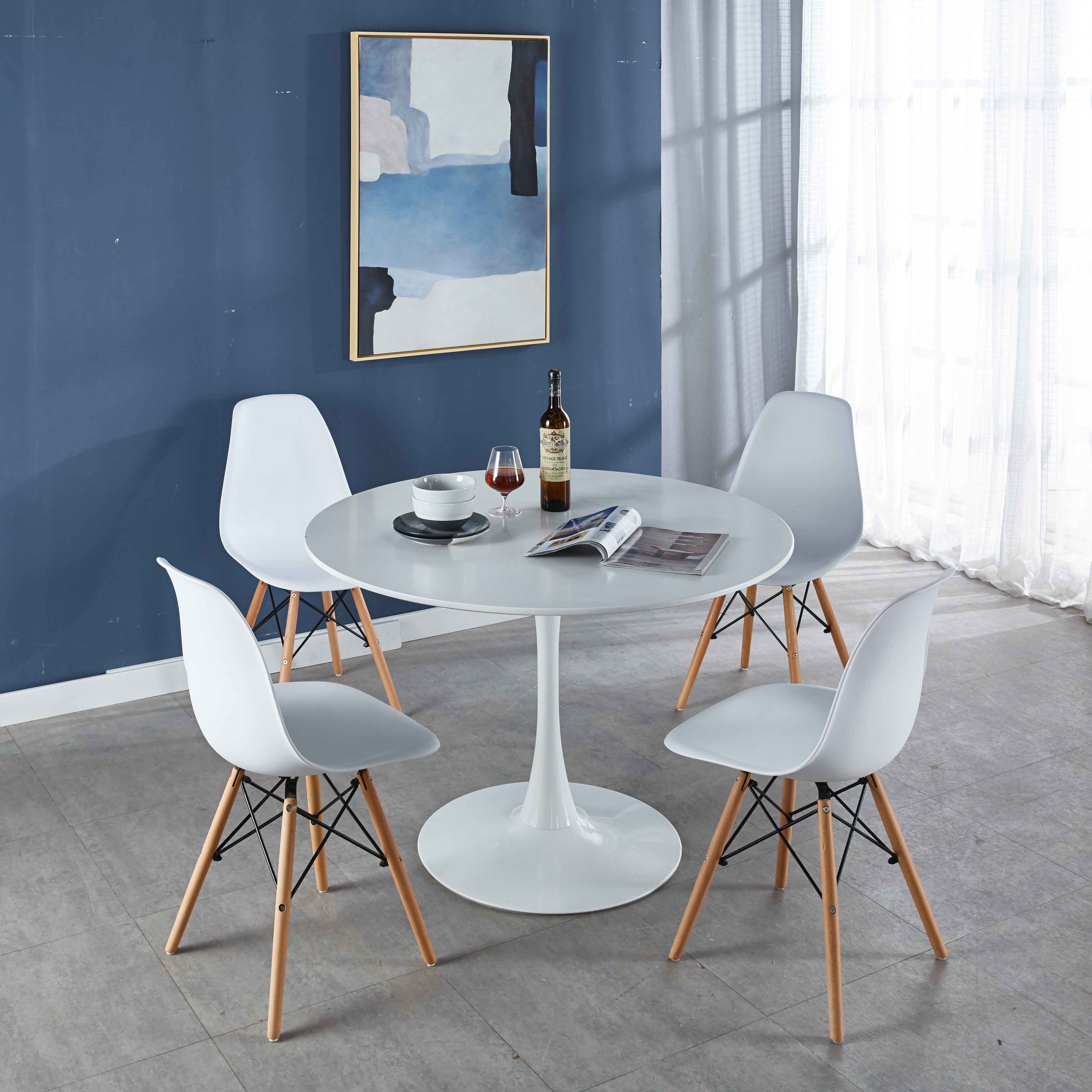 5 Pieces Dining Sets with Round Table Top