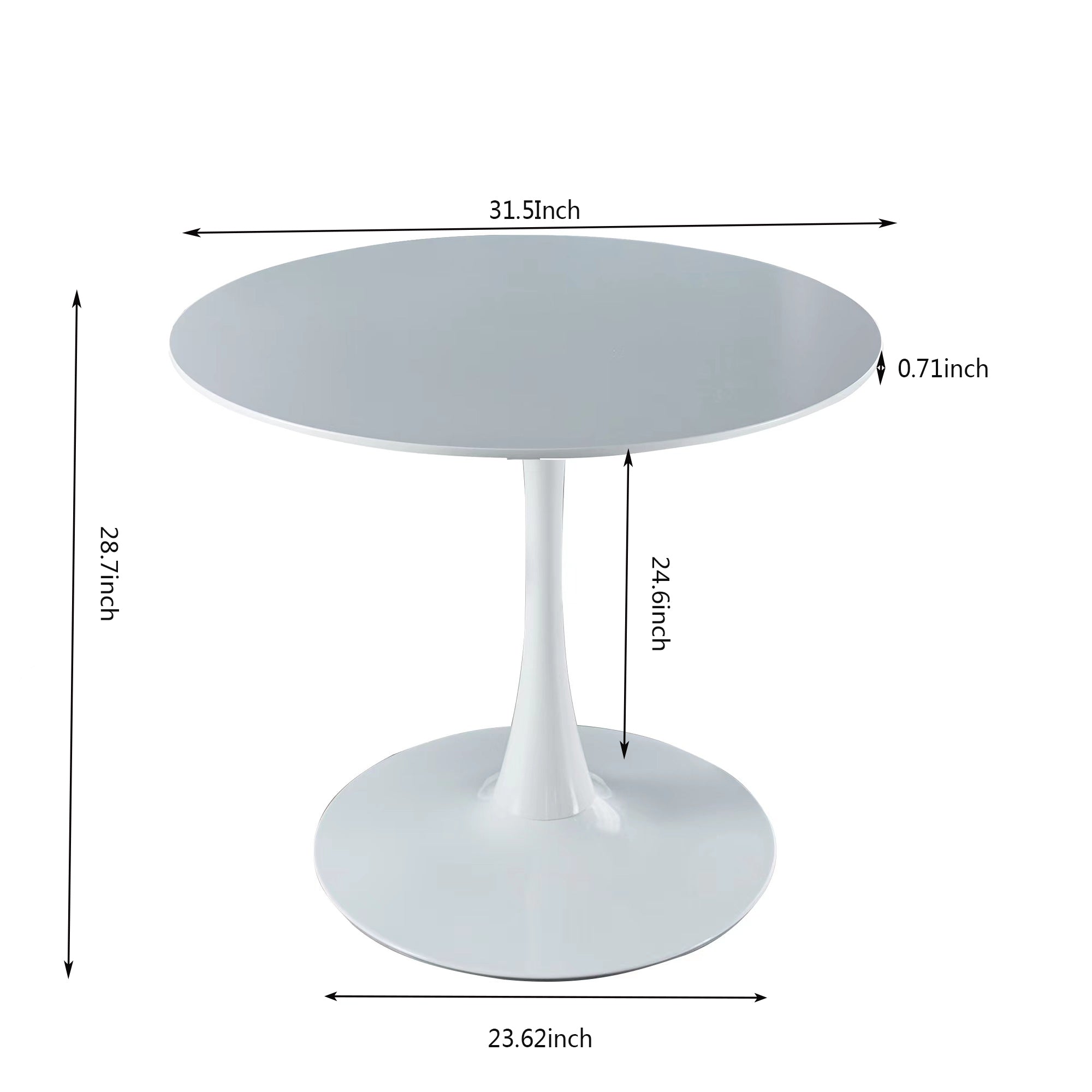 5-Piece Dining Table Set with Teddy Plush Chair