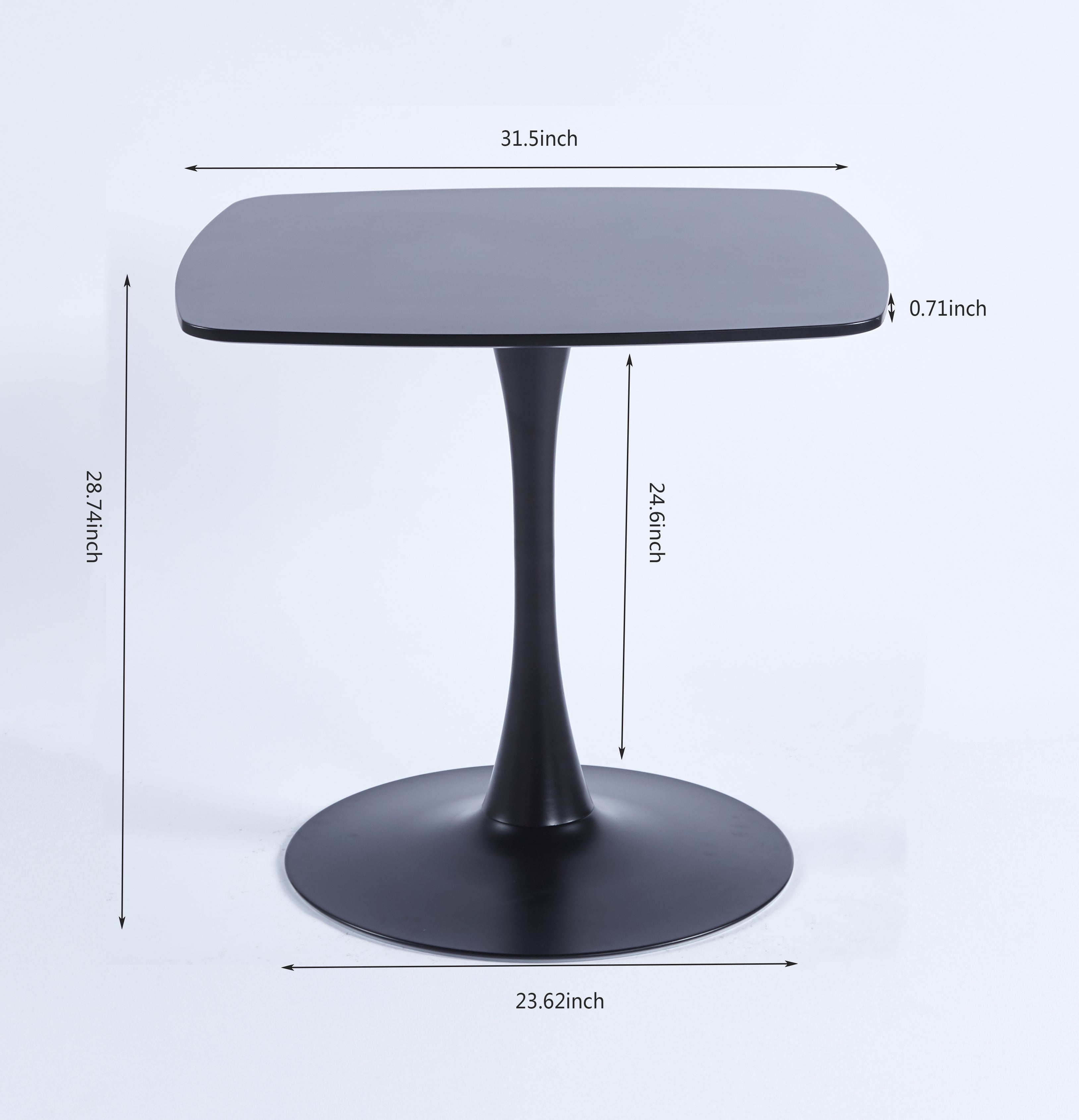 5 Piece Dining Table Set with Round MDF Top