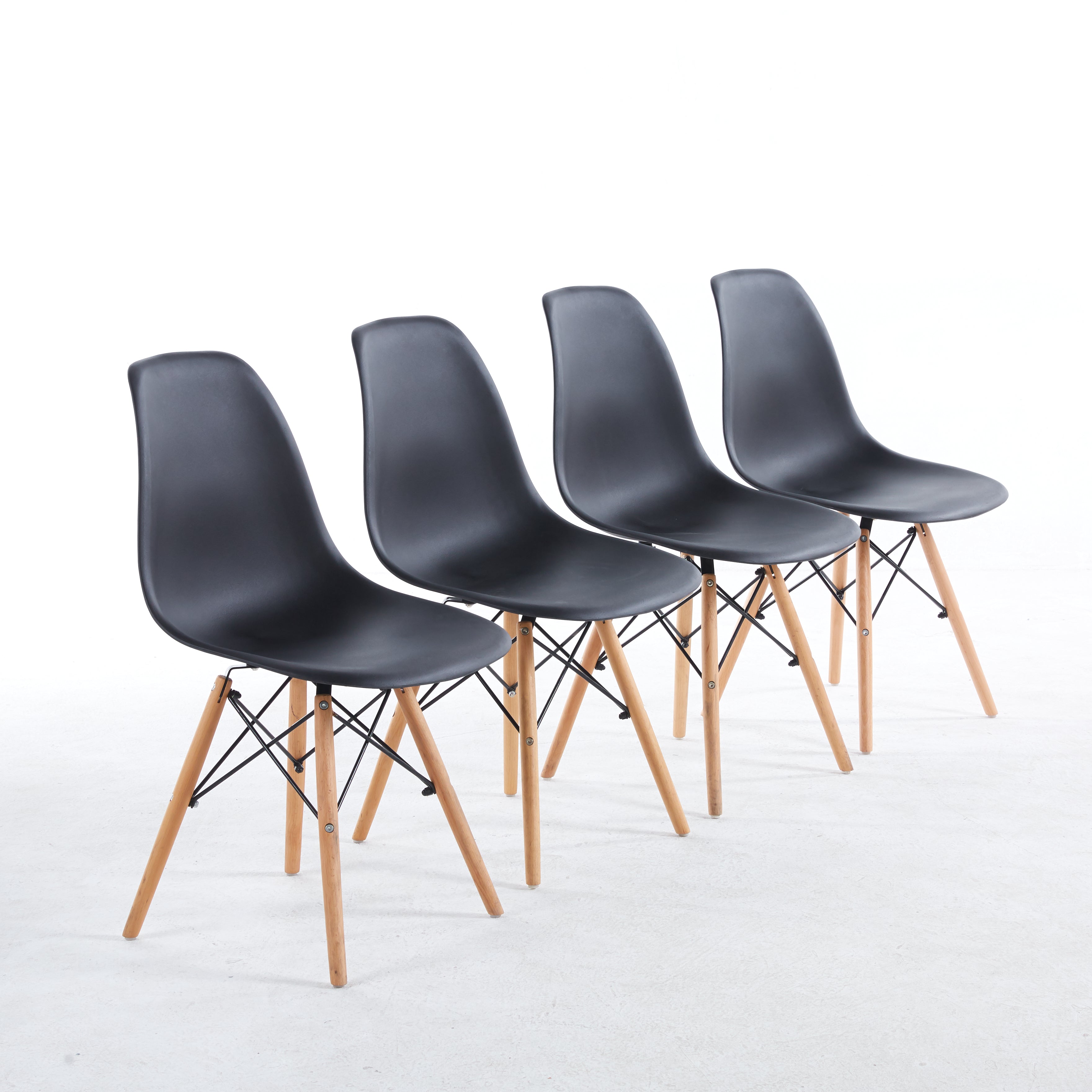 5 Piece Dining Table Set with Round MDF Top
