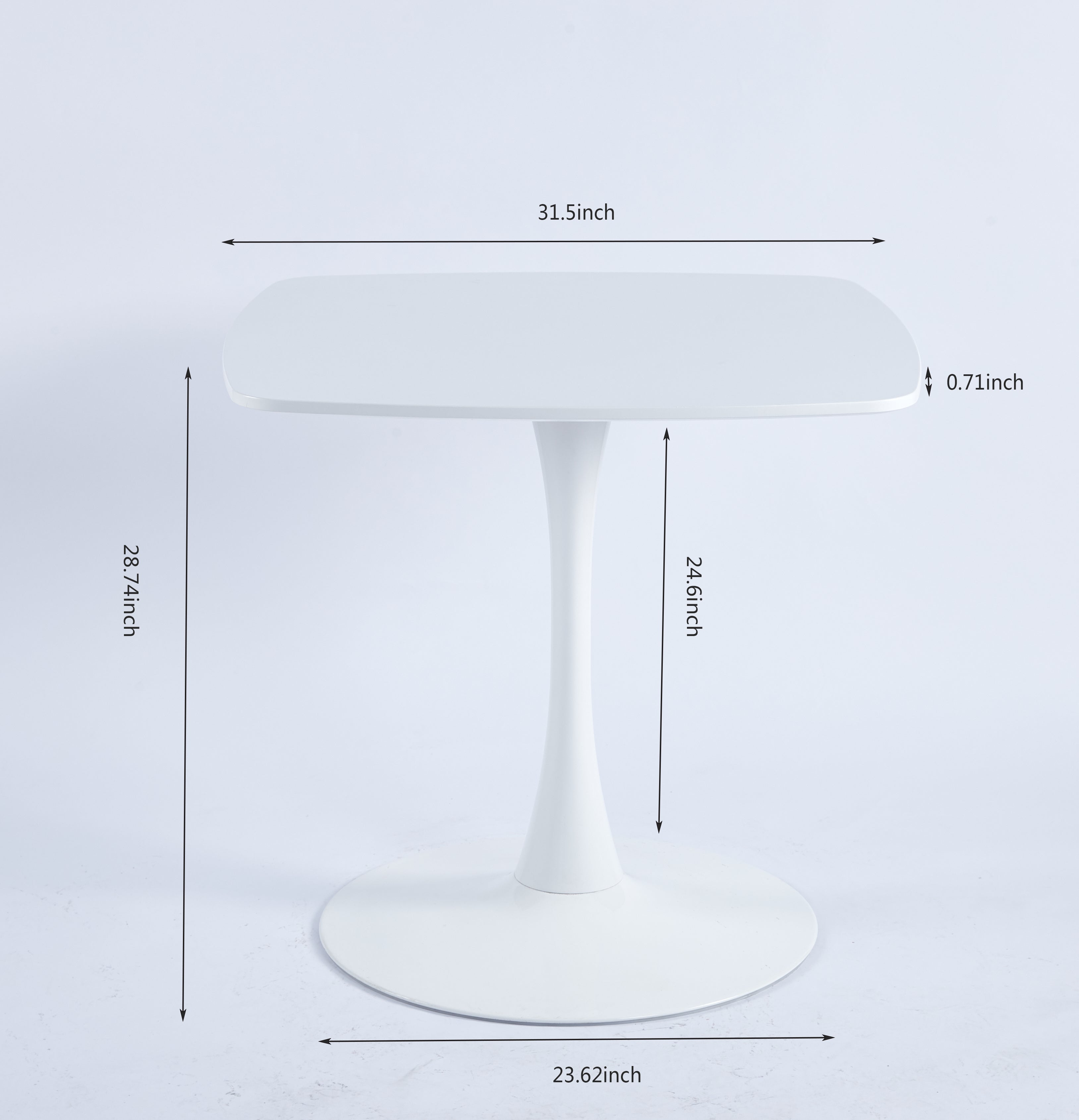 5 Piece Dining Table Set with Round MDF Top