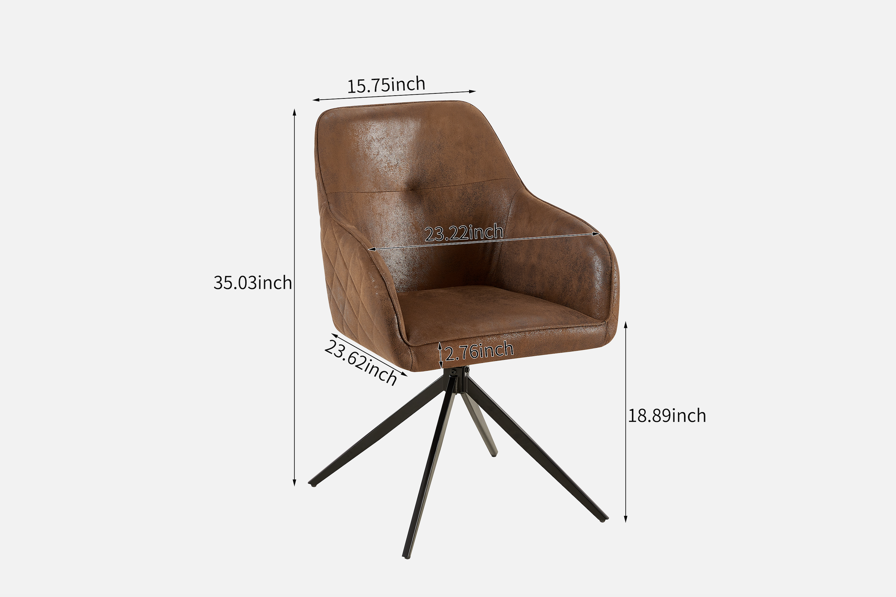5 Piece Dining Table Set with Swivel Chair