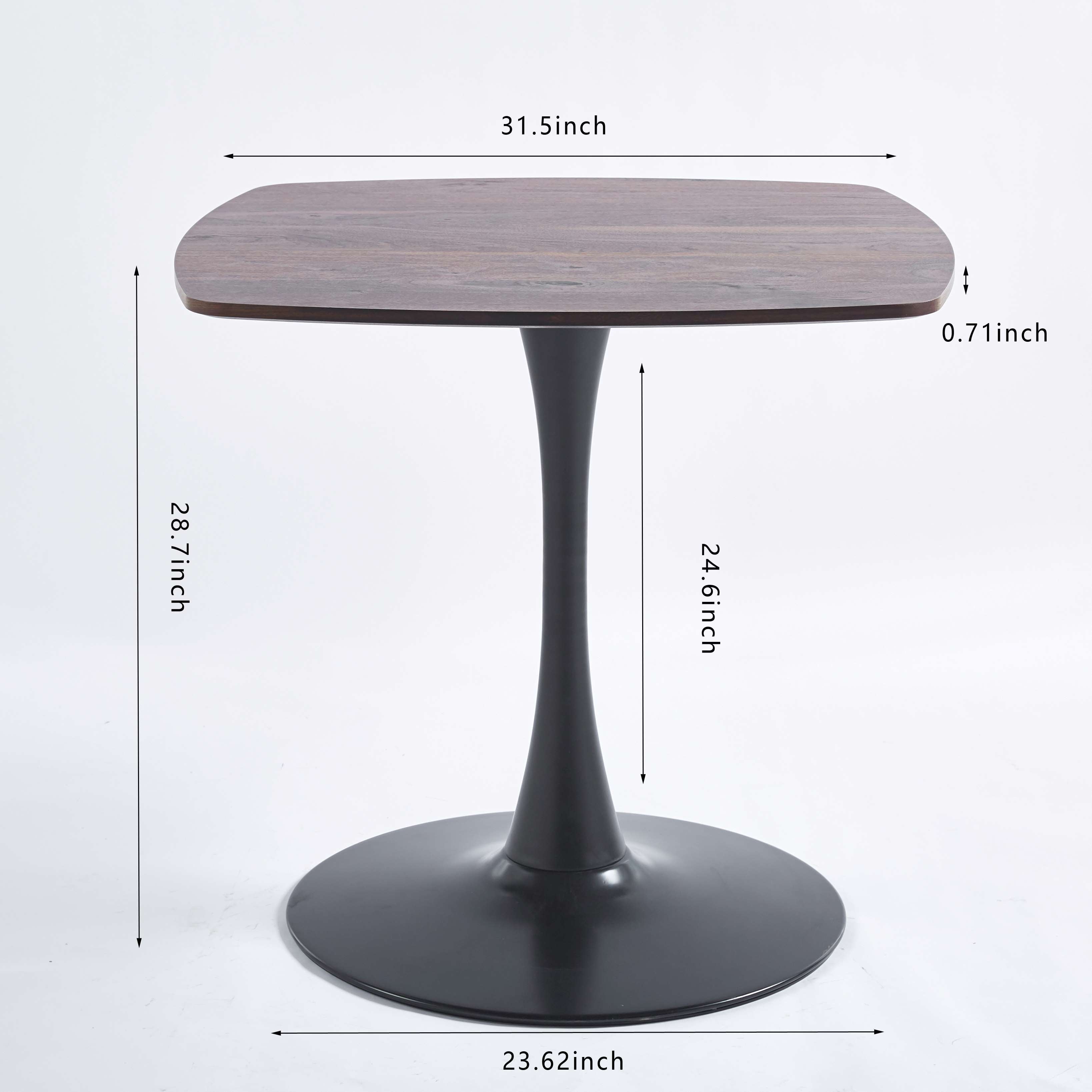 5-Piece Dining Table Set with Square MDF Table Top