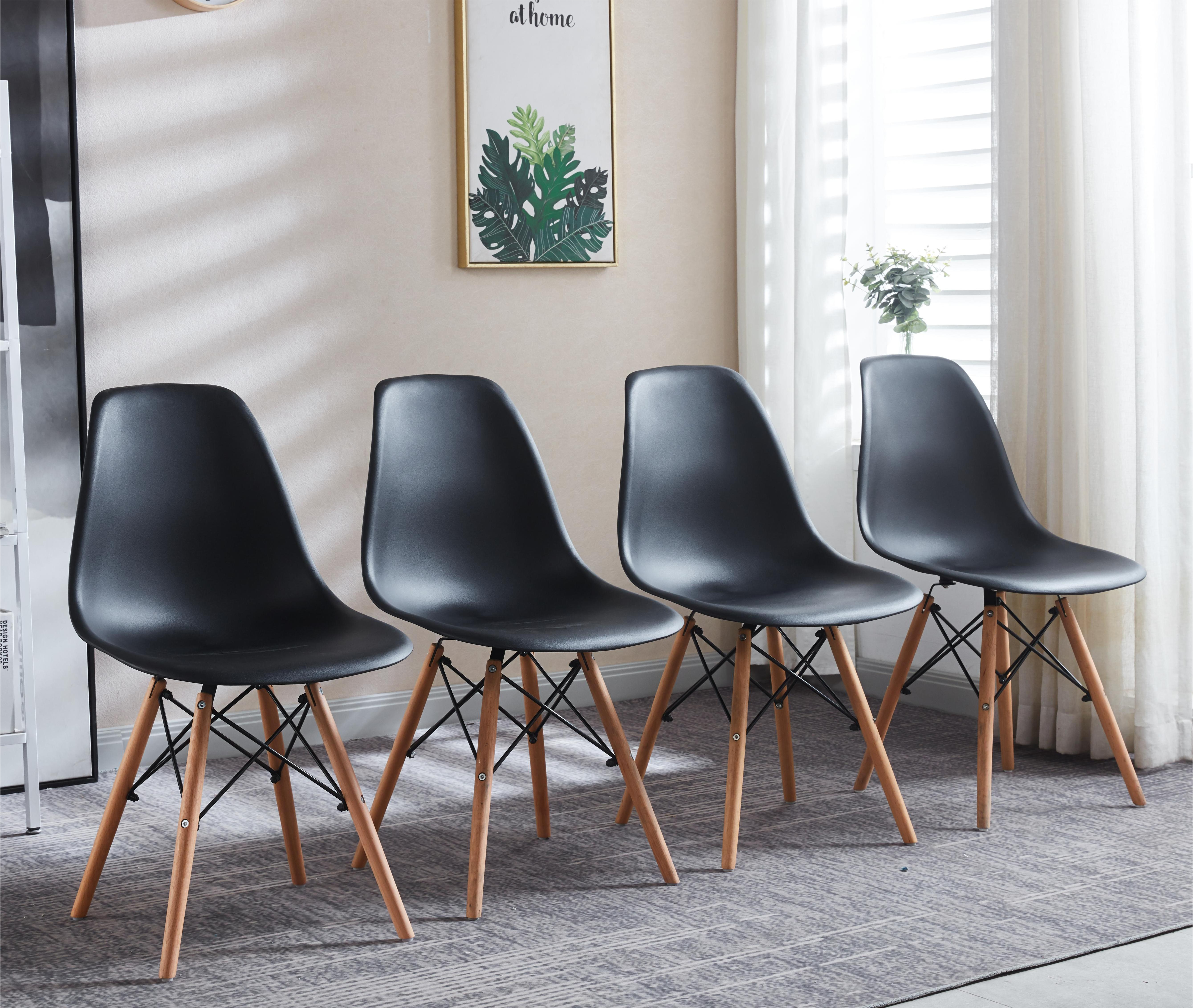 5-Piece Dining Table Set with Round MDF Table Top