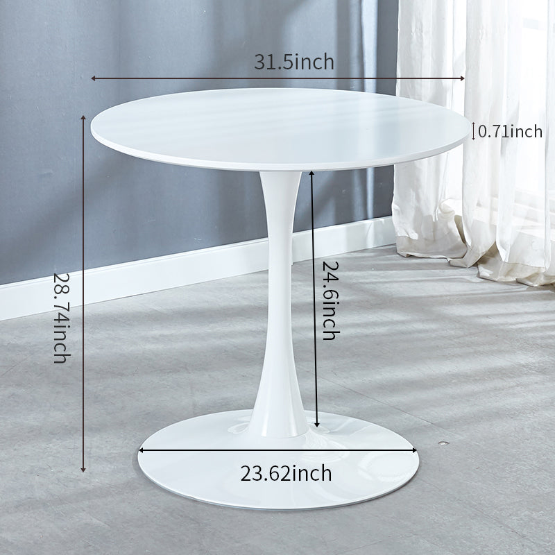 White Tulip Table Medieval Style Dining Table for 2-4 People