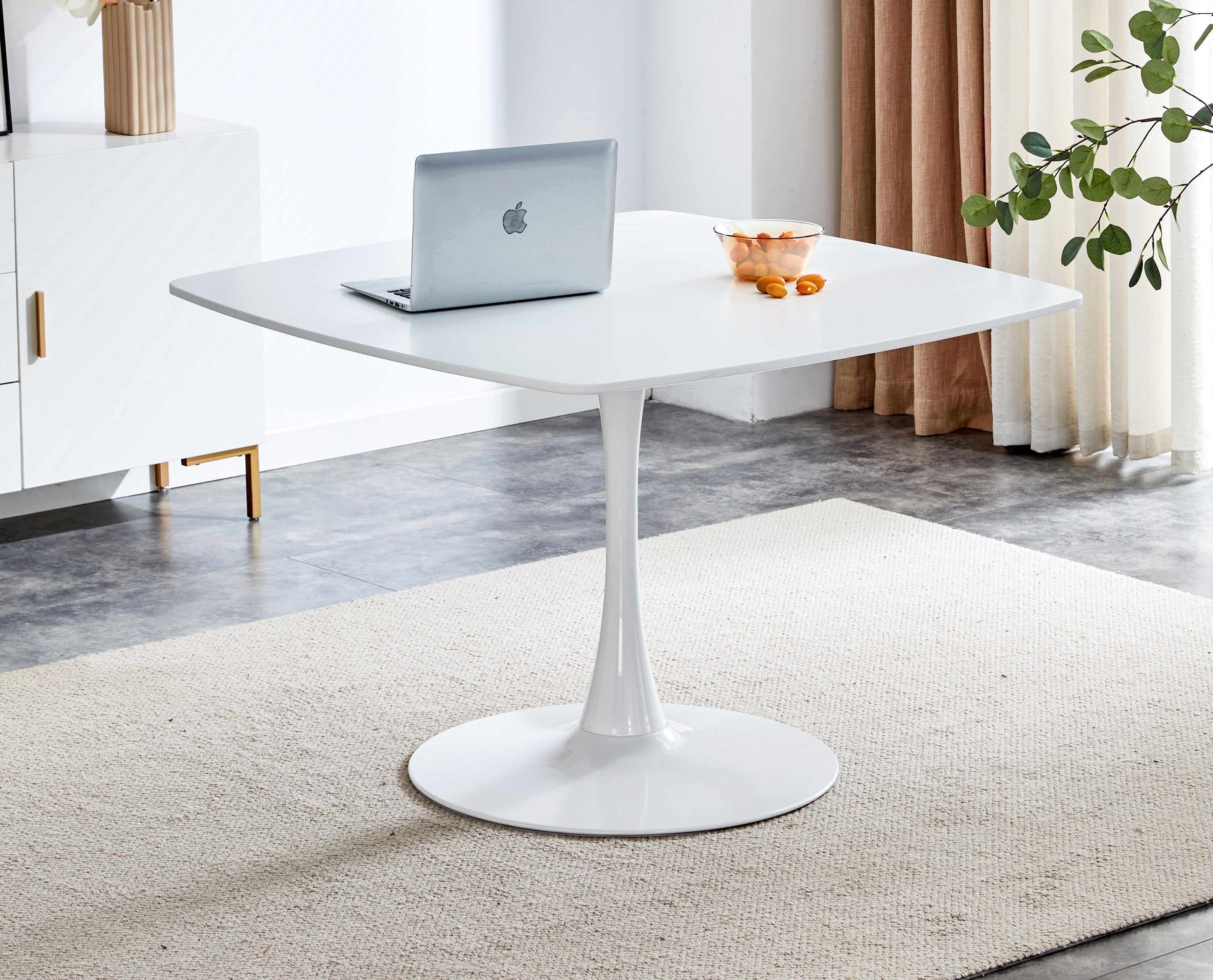 42.1" Dining Table, Simple And Elegant in Classic Medieval Style, Suitable for 4-6 People