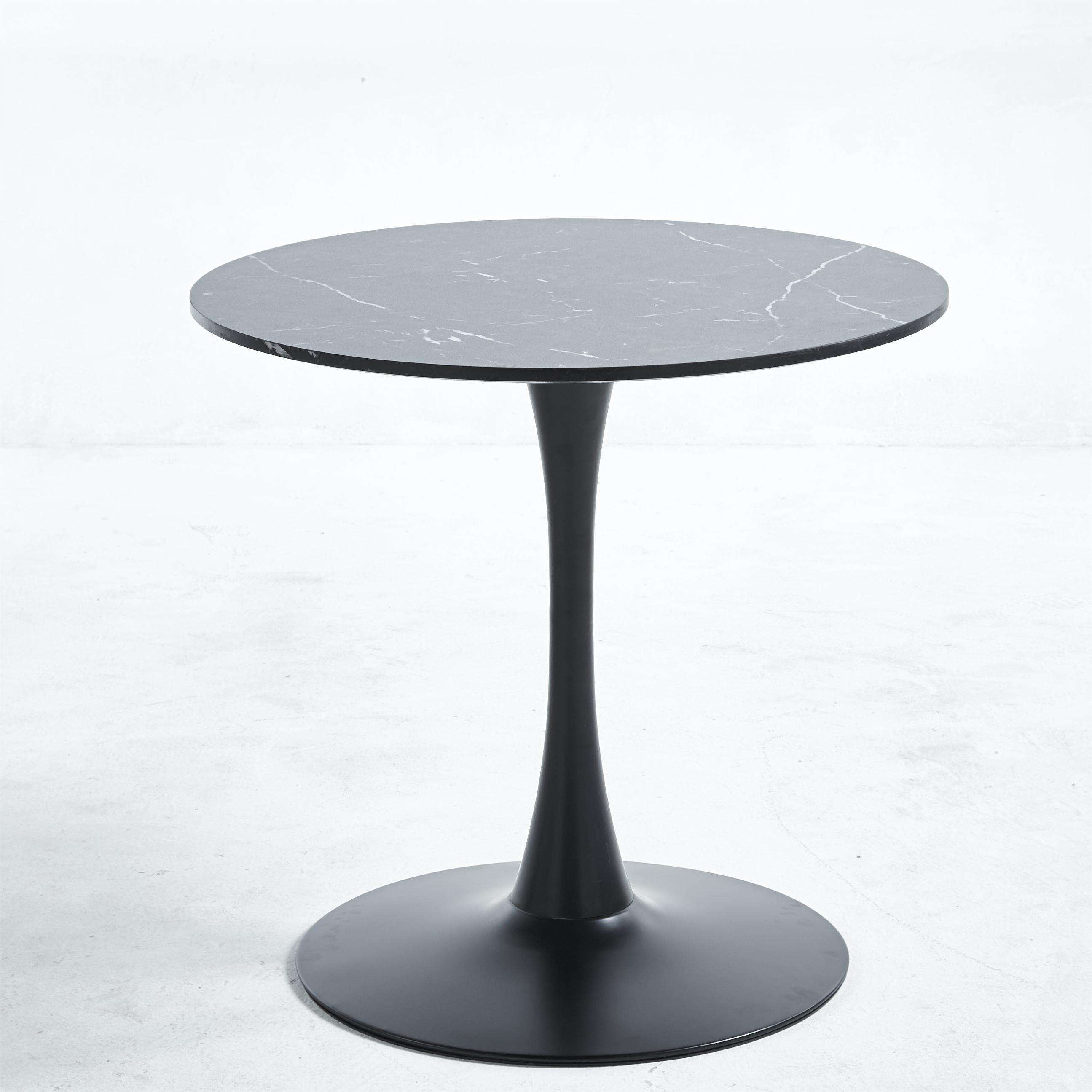 Tulip MDF Dining Table with Marble Color Top