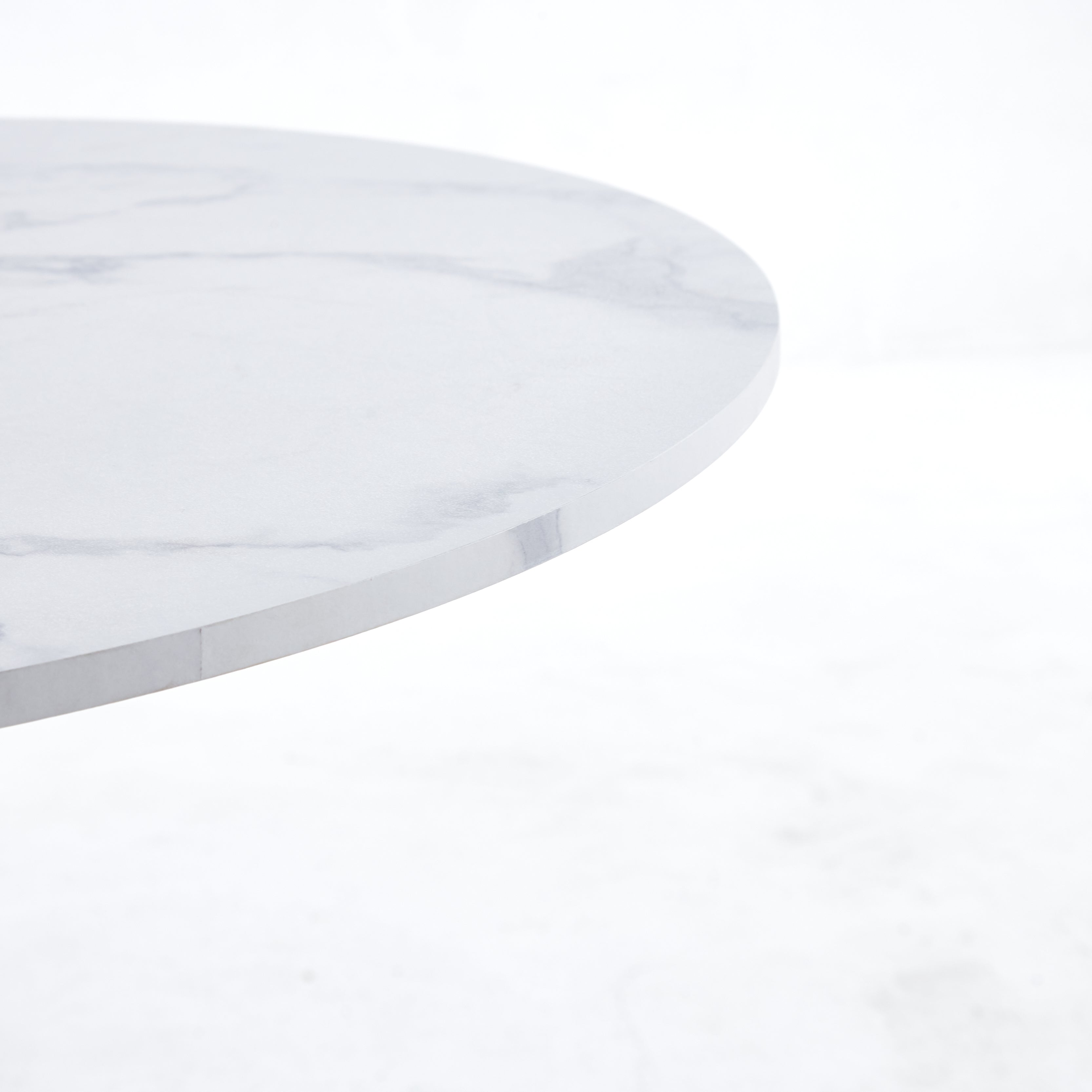 Tulip MDF Dining Table with Marble Color Top