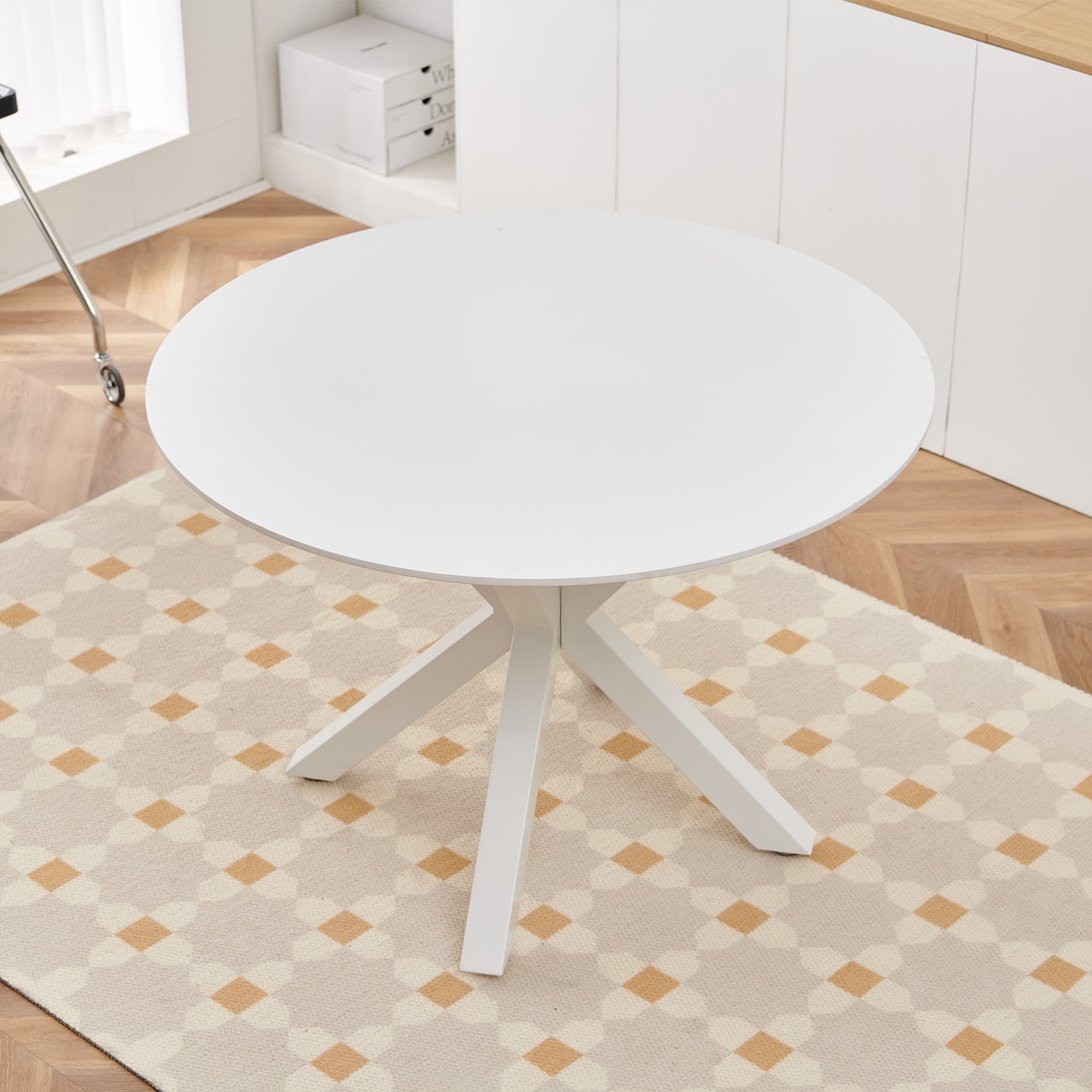 42.1" Table with Crossed Legs Medieval Dining Table