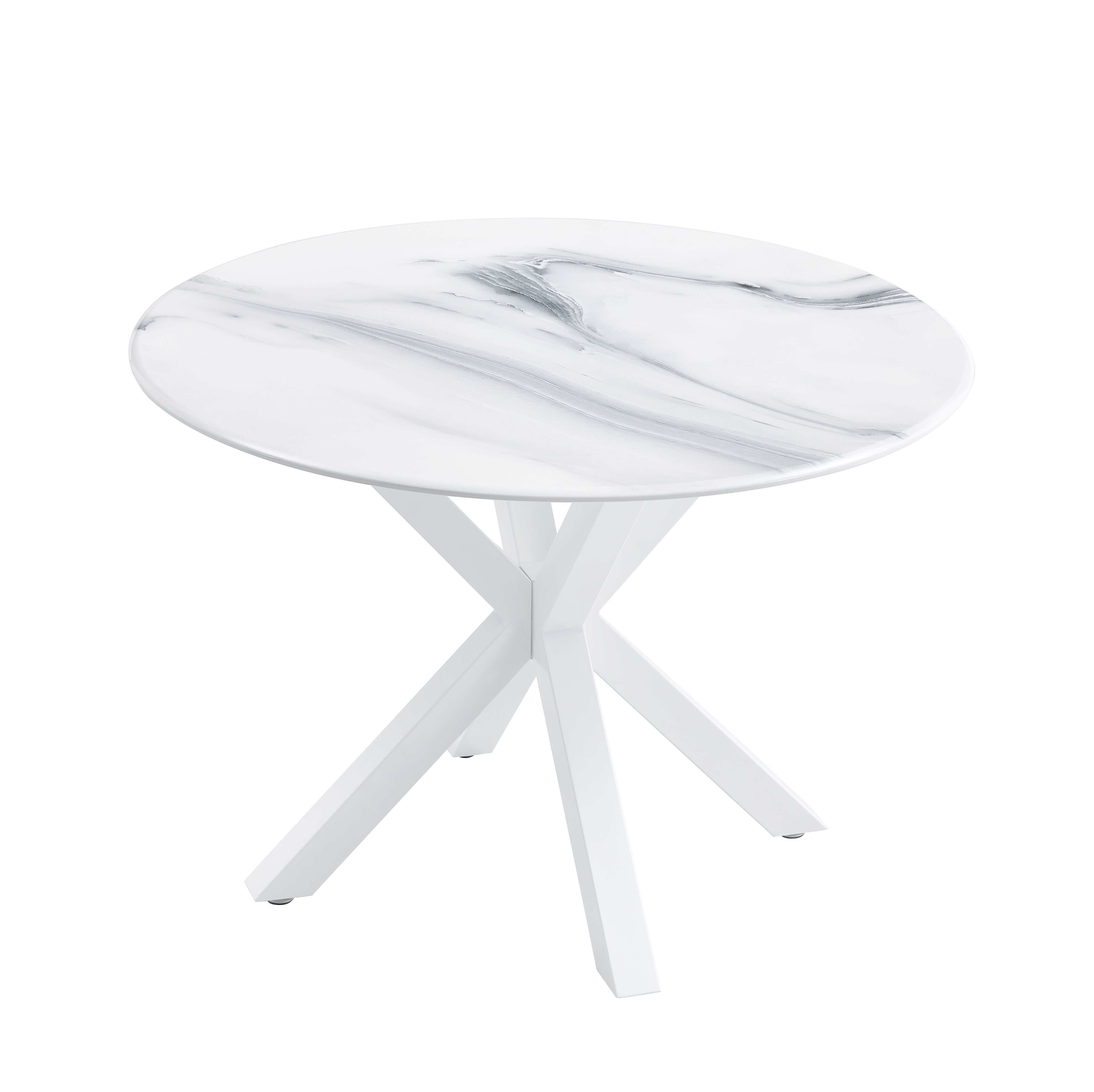 42.1" Table with Crossed Legs Medieval Dining Table