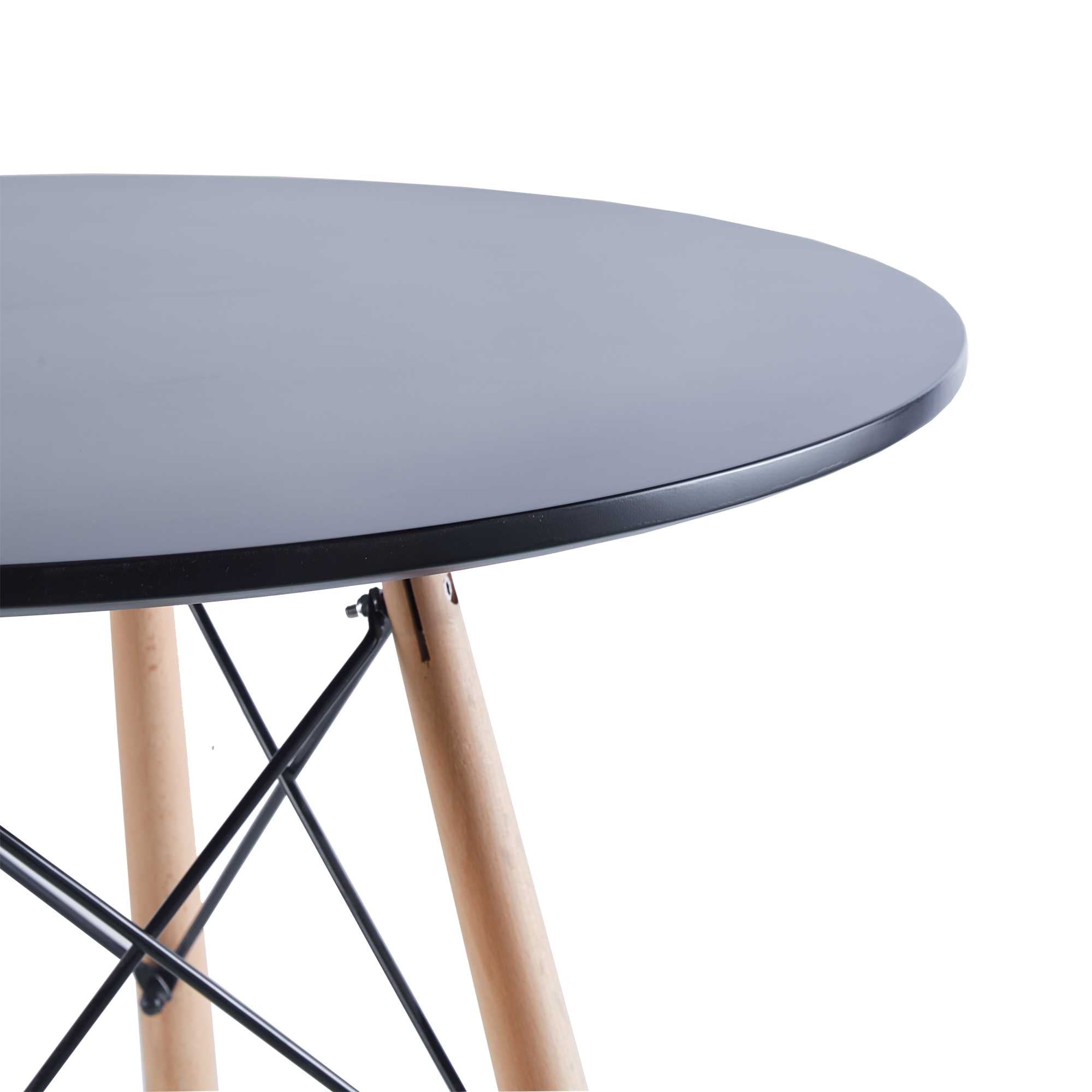 31.5 "Grid Table, Round MDF Top, Medieval Dining Table for 2-4 People