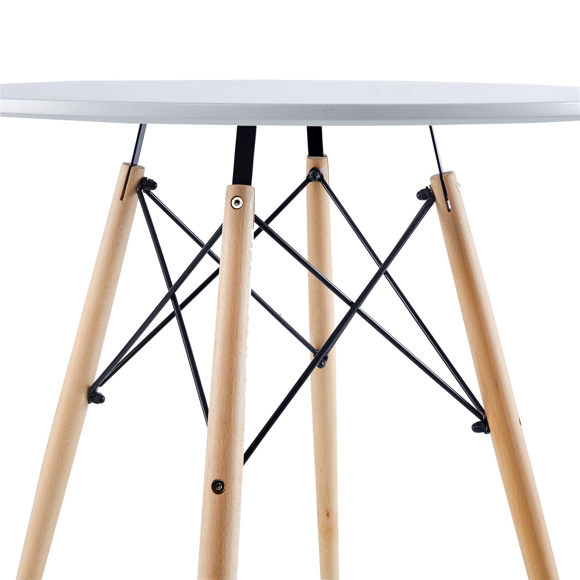 31.5 "Grid Table, Round MDF Top, Medieval Dining Table for 2-4 People